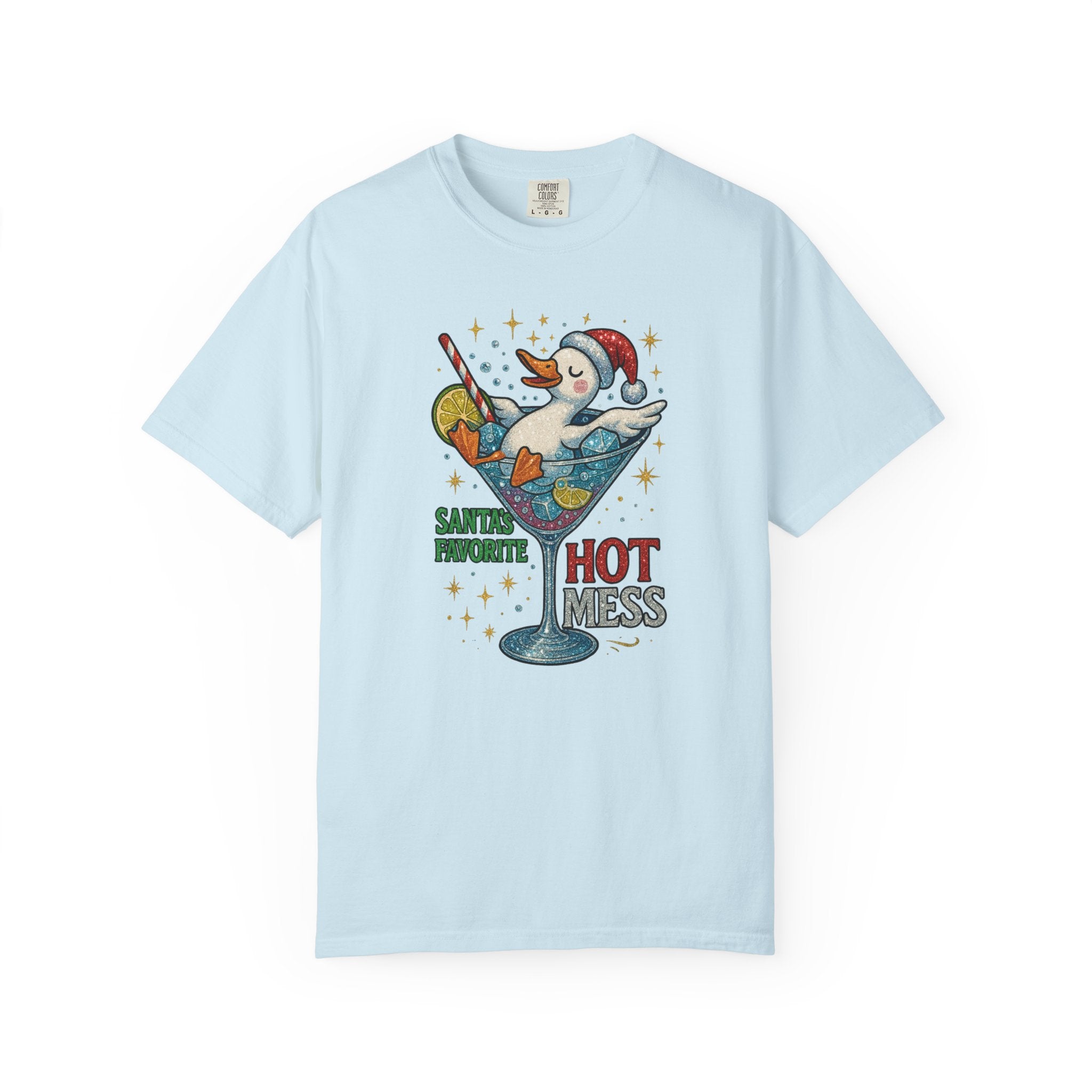 Santa’s Favorite Hot Mess Christmas T-Shirt | Funny Holiday Graphic Tee