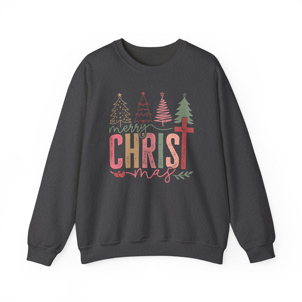 Merry CHRISTmas Sweatshirt – Christian Christmas Sweater for Women, Faith-Based Holiday Pullover