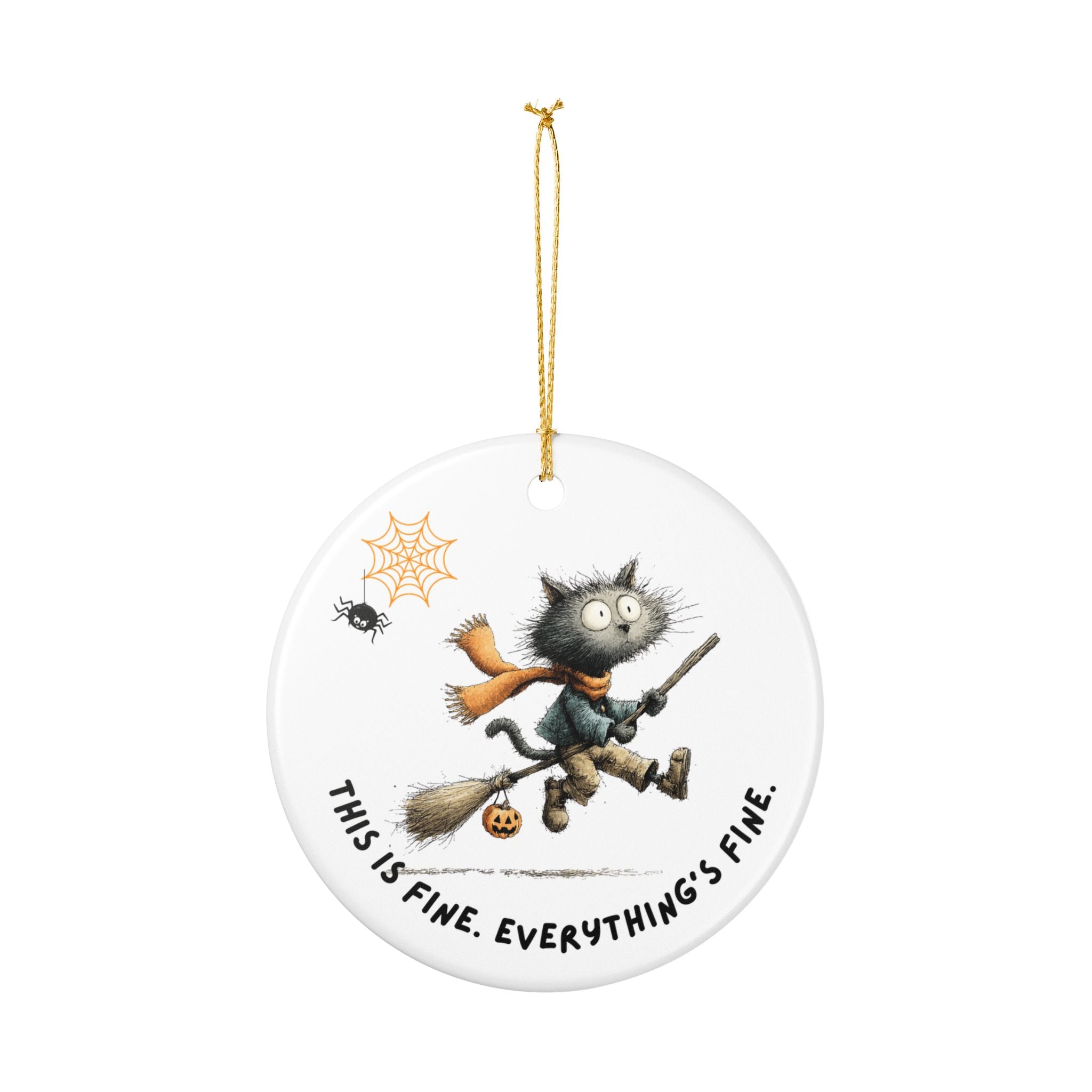 Halloween Cat Ornament | Spooky Cute Witch Cat Decoration