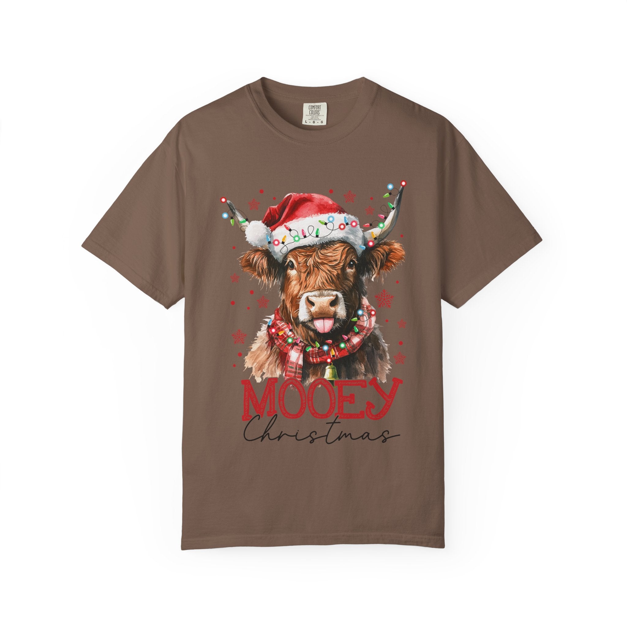 Mooey Christmas Highland Cow Sweatshirt | Funny Holiday Farm Animal Sweater, Cute Christmas Pullover for Women