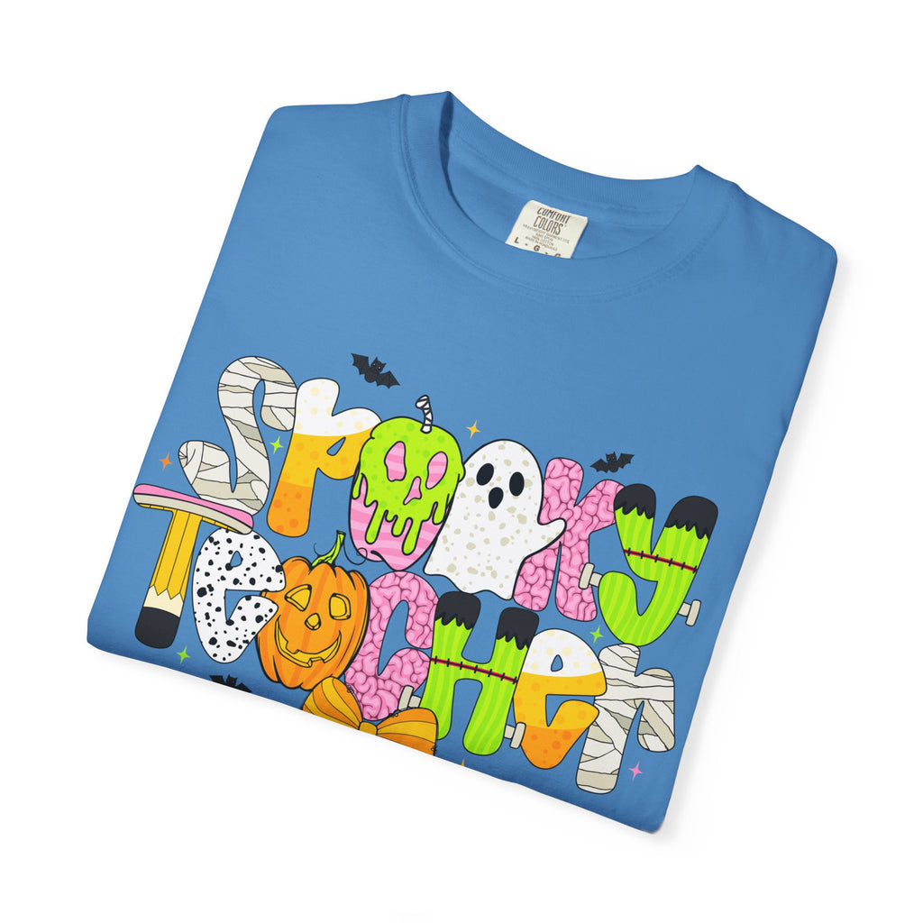 Spooky Teacher Shirt, Funny Halloween Teacher TShirt, Fall Graphic Tee, Halloween Teacher Gift, Cute October School Shirt