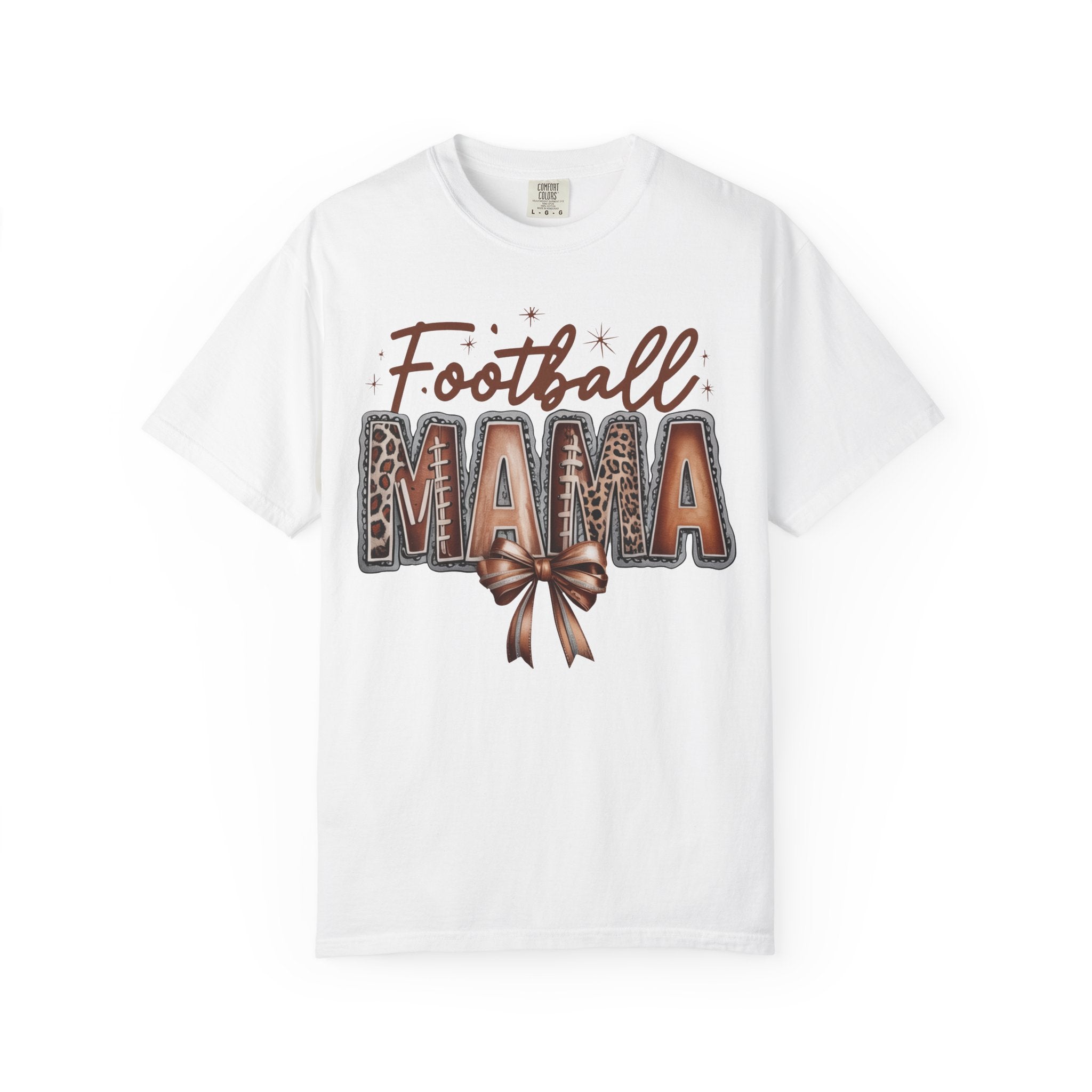 Football Mama Shirt – Leopard Print Game Day Tee for Moms