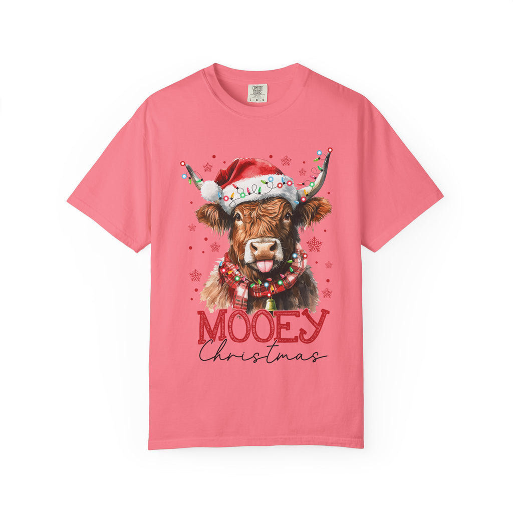 Mooey Christmas Highland Cow Sweatshirt | Funny Holiday Farm Animal Sweater, Cute Christmas Pullover for Women