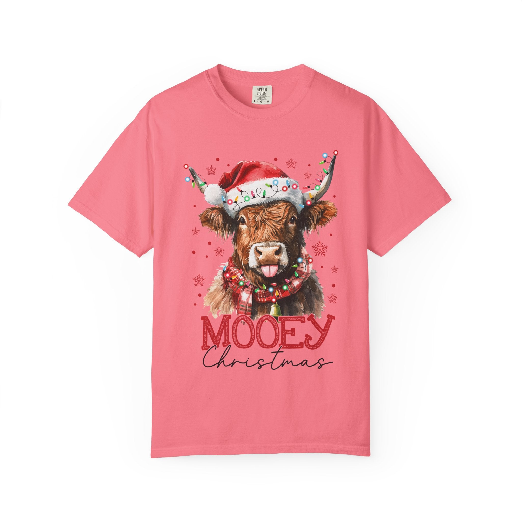 Mooey Christmas Highland Cow Sweatshirt | Funny Holiday Farm Animal Sweater, Cute Christmas Pullover for Women