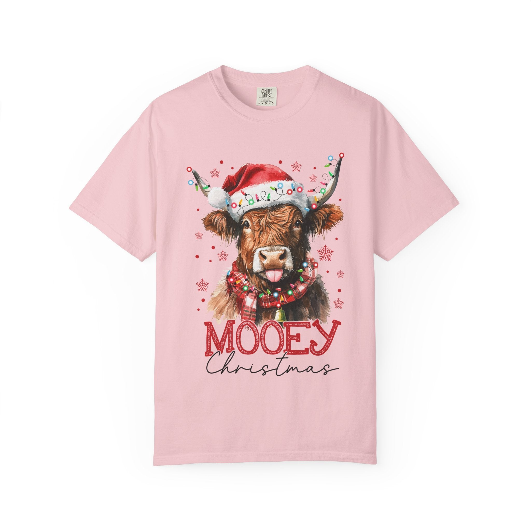 Mooey Christmas Highland Cow Sweatshirt | Funny Holiday Farm Animal Sweater, Cute Christmas Pullover for Women