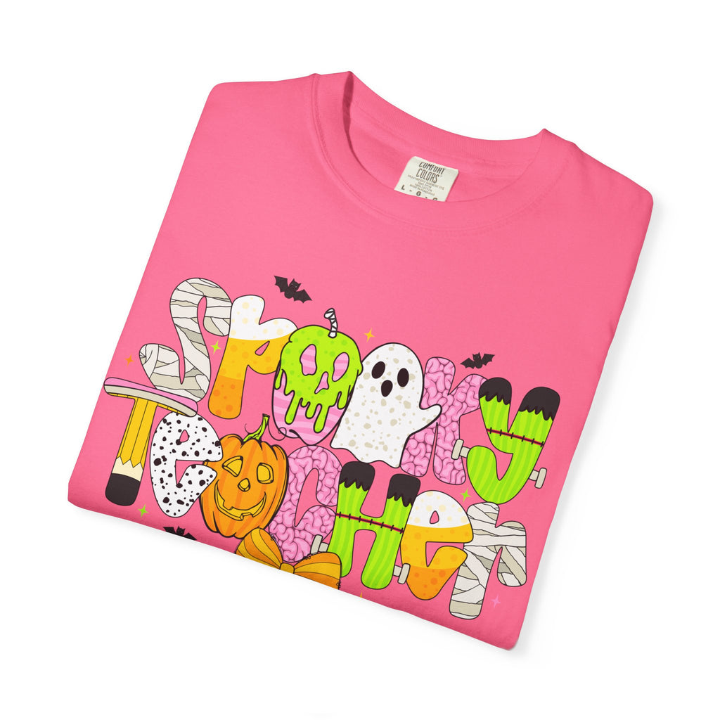 Spooky Teacher Shirt, Funny Halloween Teacher TShirt, Fall Graphic Tee, Halloween Teacher Gift, Cute October School Shirt