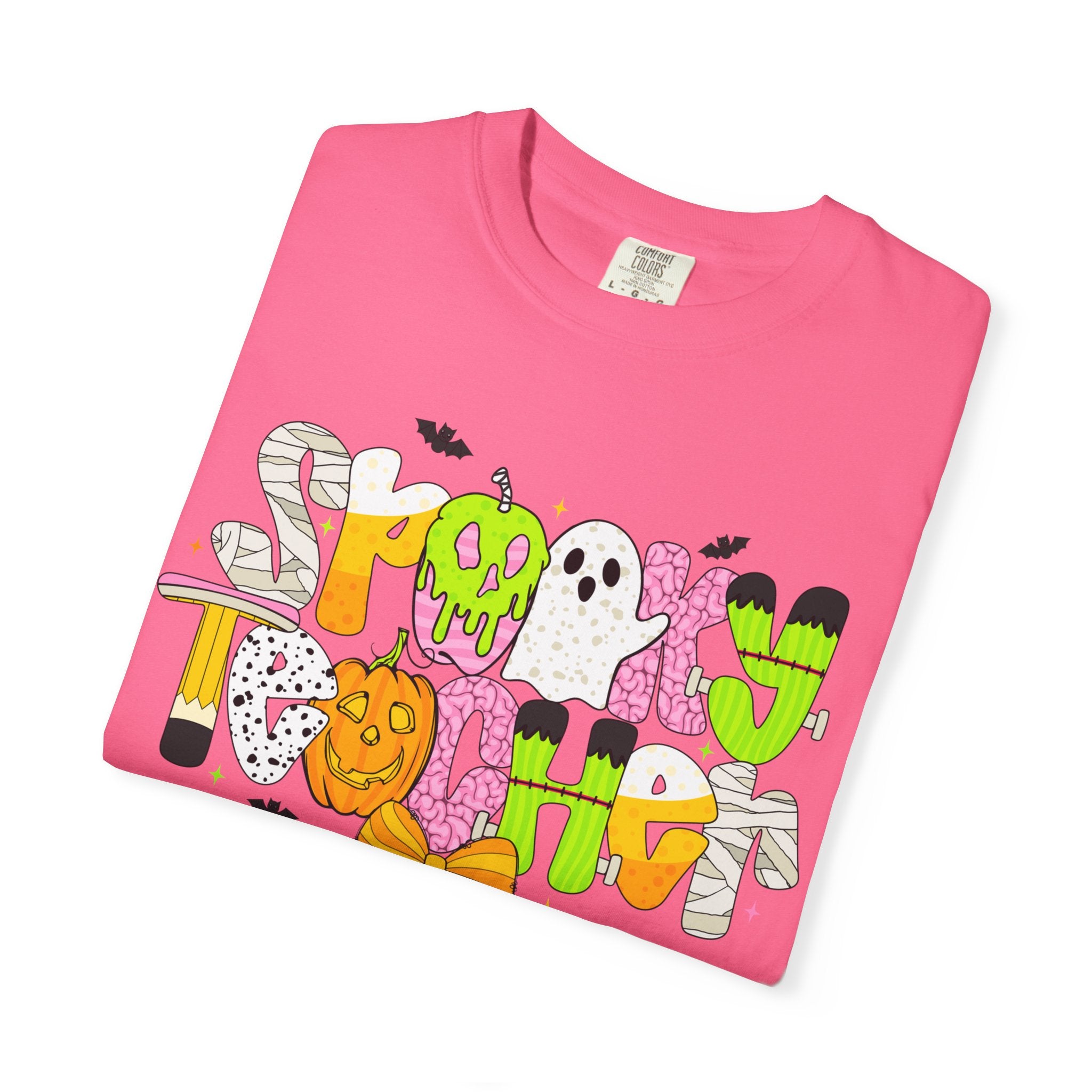 Spooky Teacher Shirt, Funny Halloween Teacher TShirt, Fall Graphic Tee, Halloween Teacher Gift, Cute October School Shirt