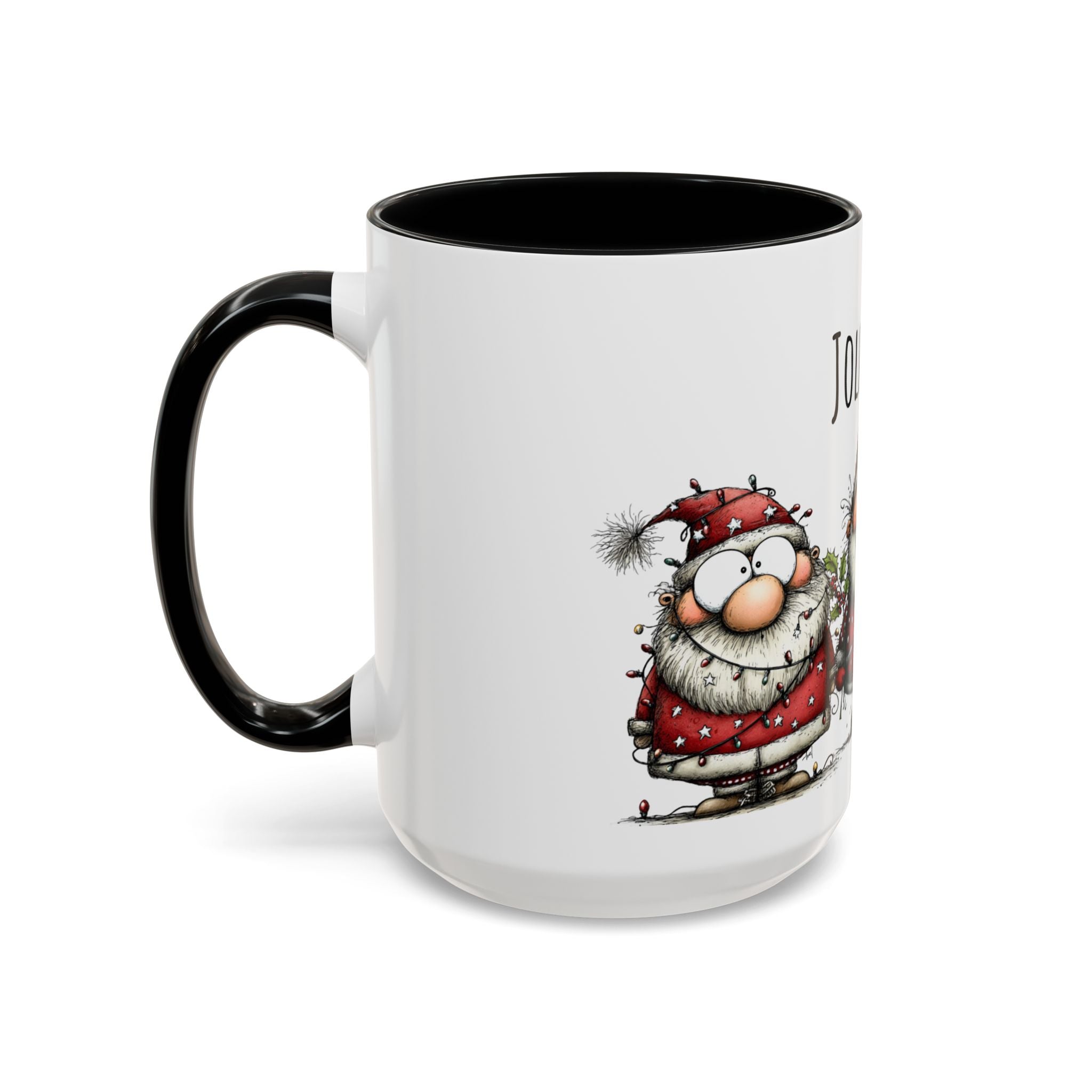 Jolly-Ish Coffee Mug - Festive Holiday Drinkware, Christmas Gift, Santa Decor, Fun Coffee Cup, Winter Cheer Mug