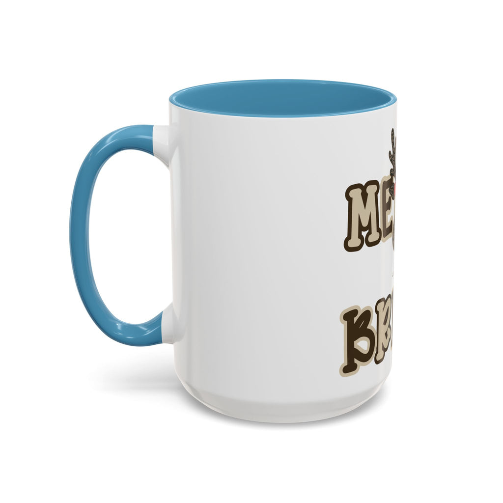 Merry & Bright Reindeer Mug | Leopard Print Christmas Coffee Cup | Holiday Gift for Her | Cute Christmas Mug | Glitter Reindeer Mug