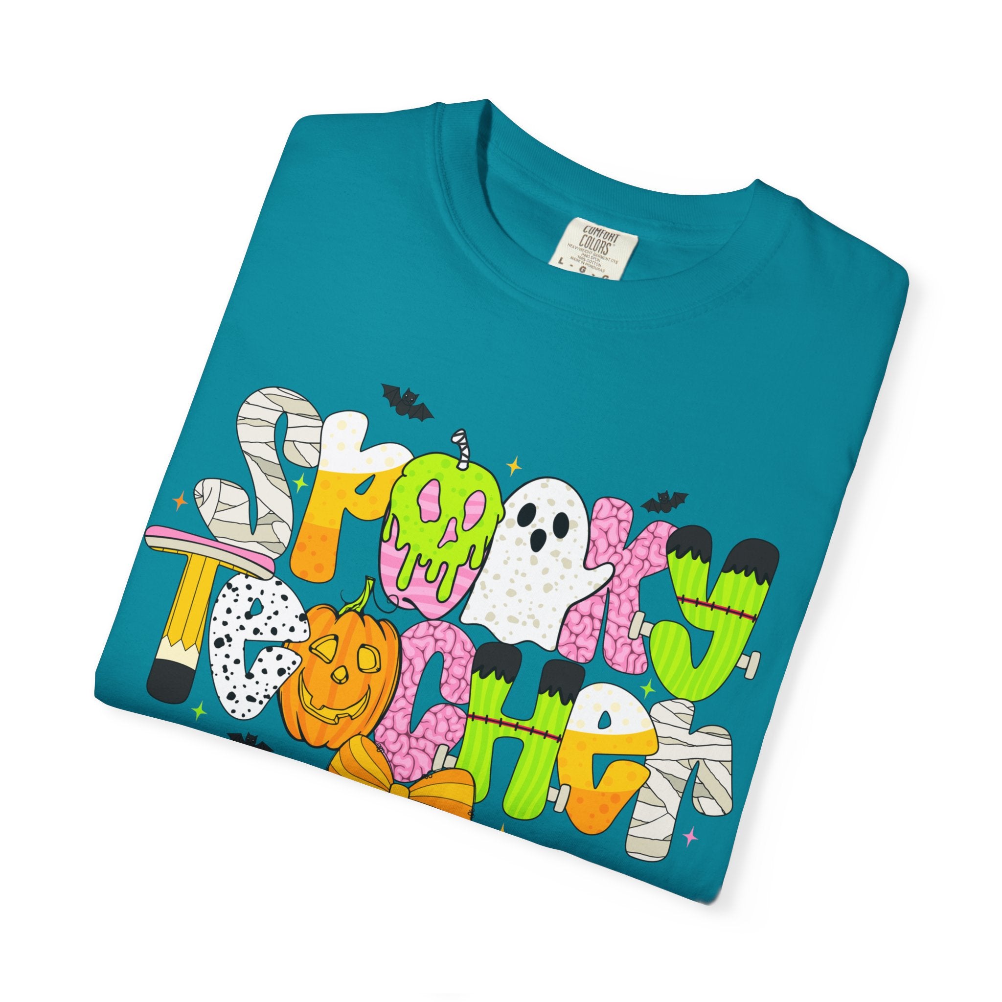 Spooky Teacher Shirt, Funny Halloween Teacher TShirt, Fall Graphic Tee, Halloween Teacher Gift, Cute October School Shirt