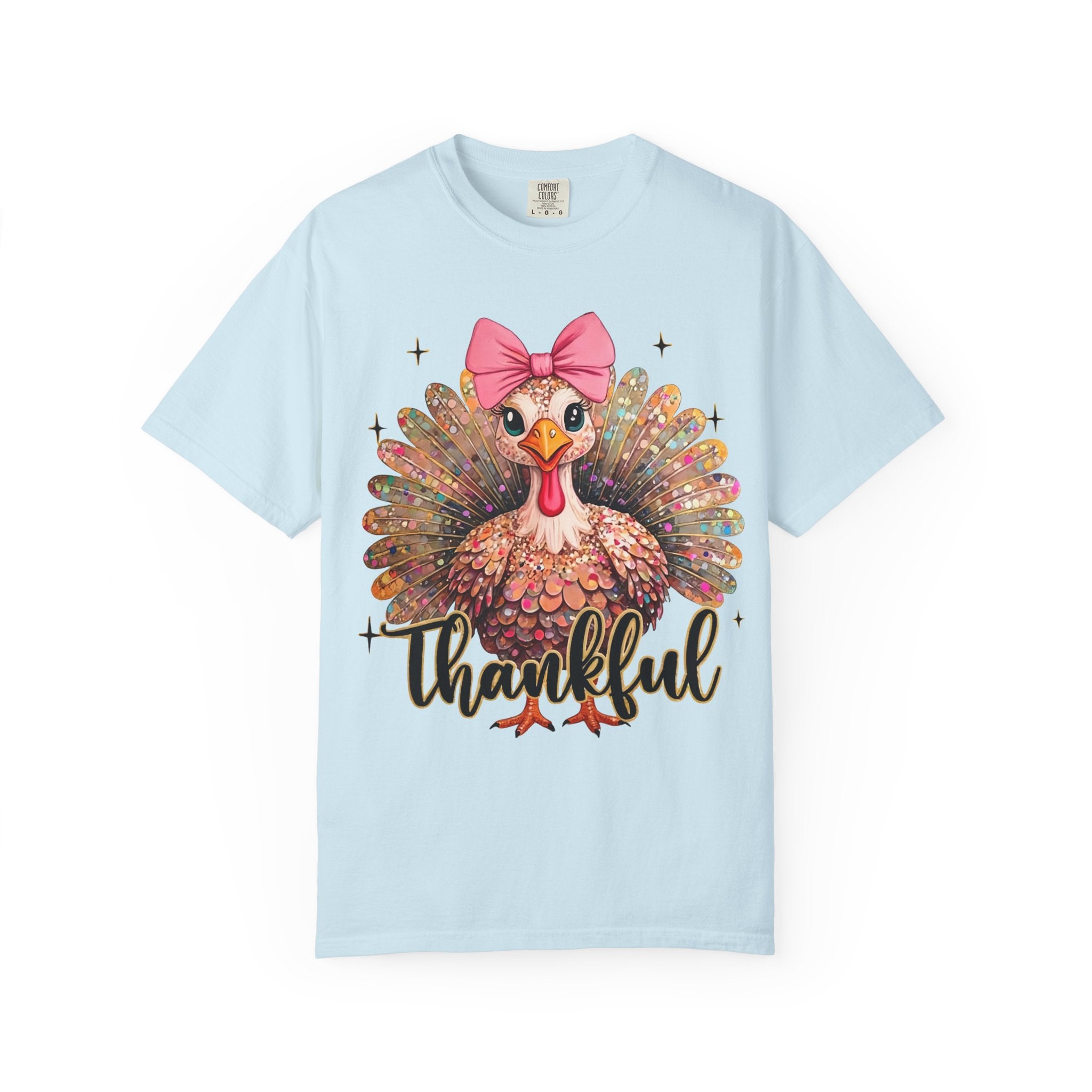 Turkey Glitter T-Shirt – Cute Thanksgiving Shirt | Unisex Fall Tee
