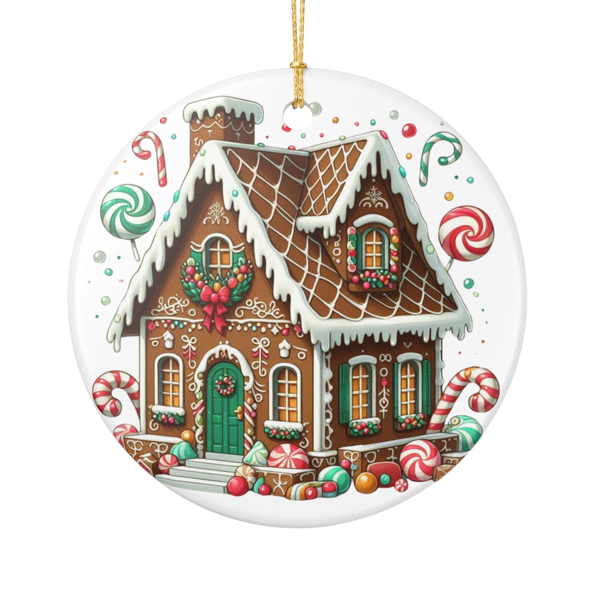 Gingerbread House Christmas Ornament – Candyland Holiday Decor