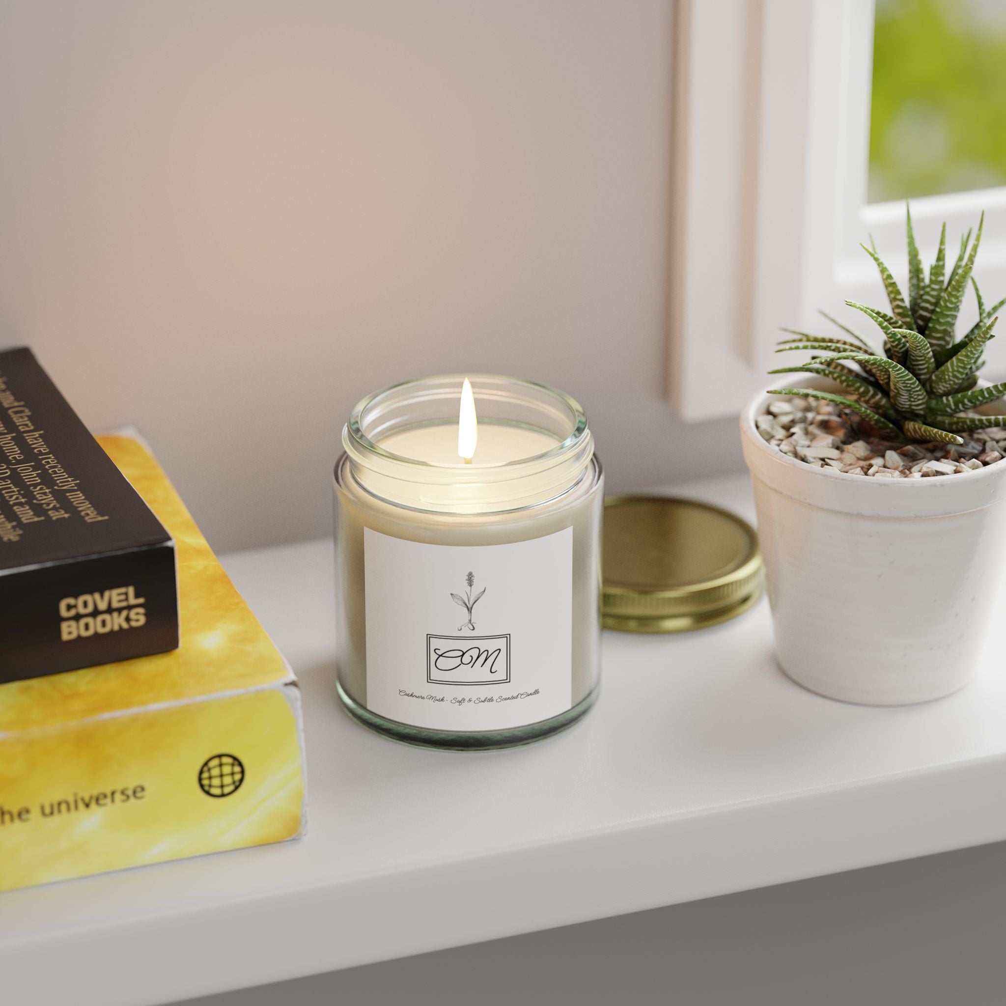 Cashmere Musk Scented Candle | Cozy Coconut Apricot Wax Candle | Fall Signature Candle Gift for Her
