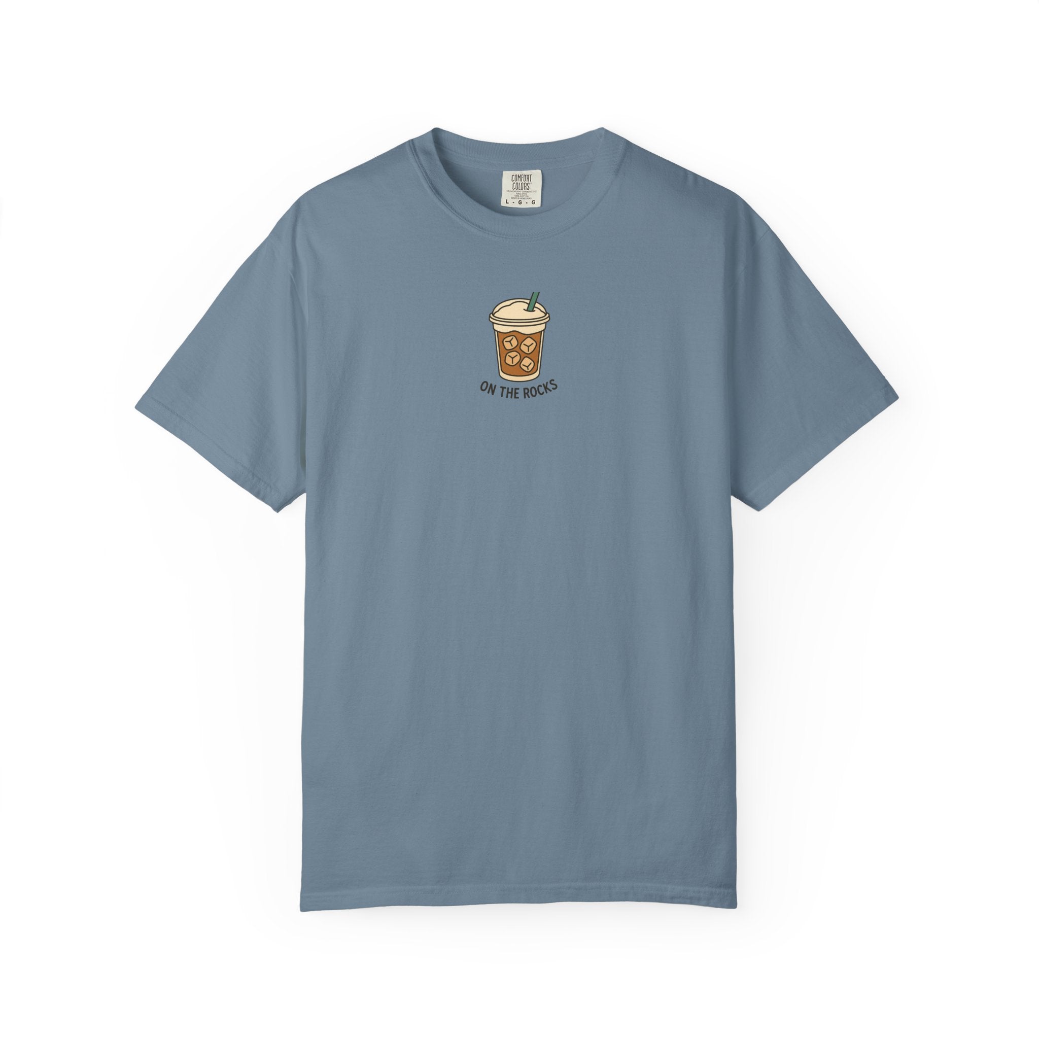 On The Rocks Iced Coffee Shirt – Comfort Colors Tee for Caffeine Lovers