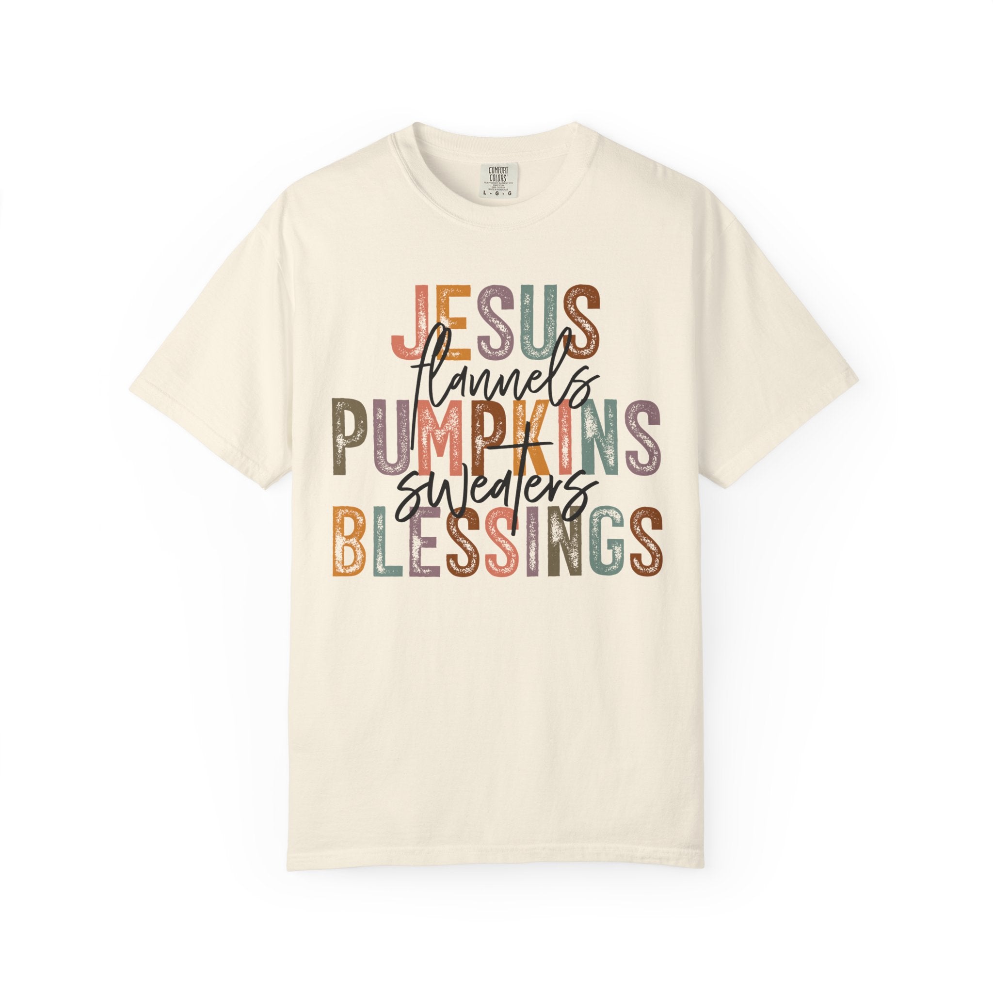Jesus Flannels Pumpkins Blessings T-Shirt – Christian Fall Faith Tee