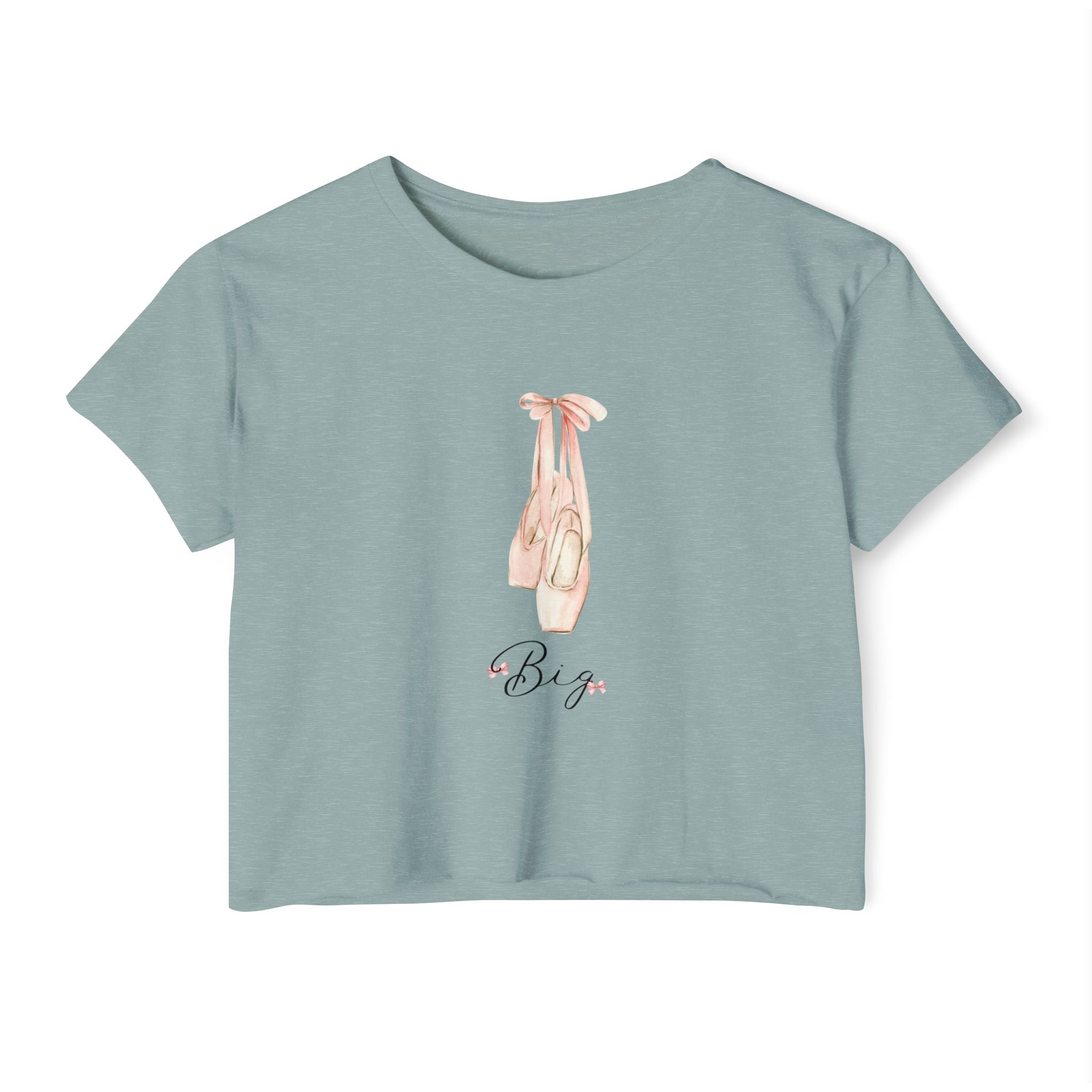 Big Sister Sorority Crop Top | Cute Ballet-Inspired Shirt for Sorority Bigs | Dance & Festival Style Top