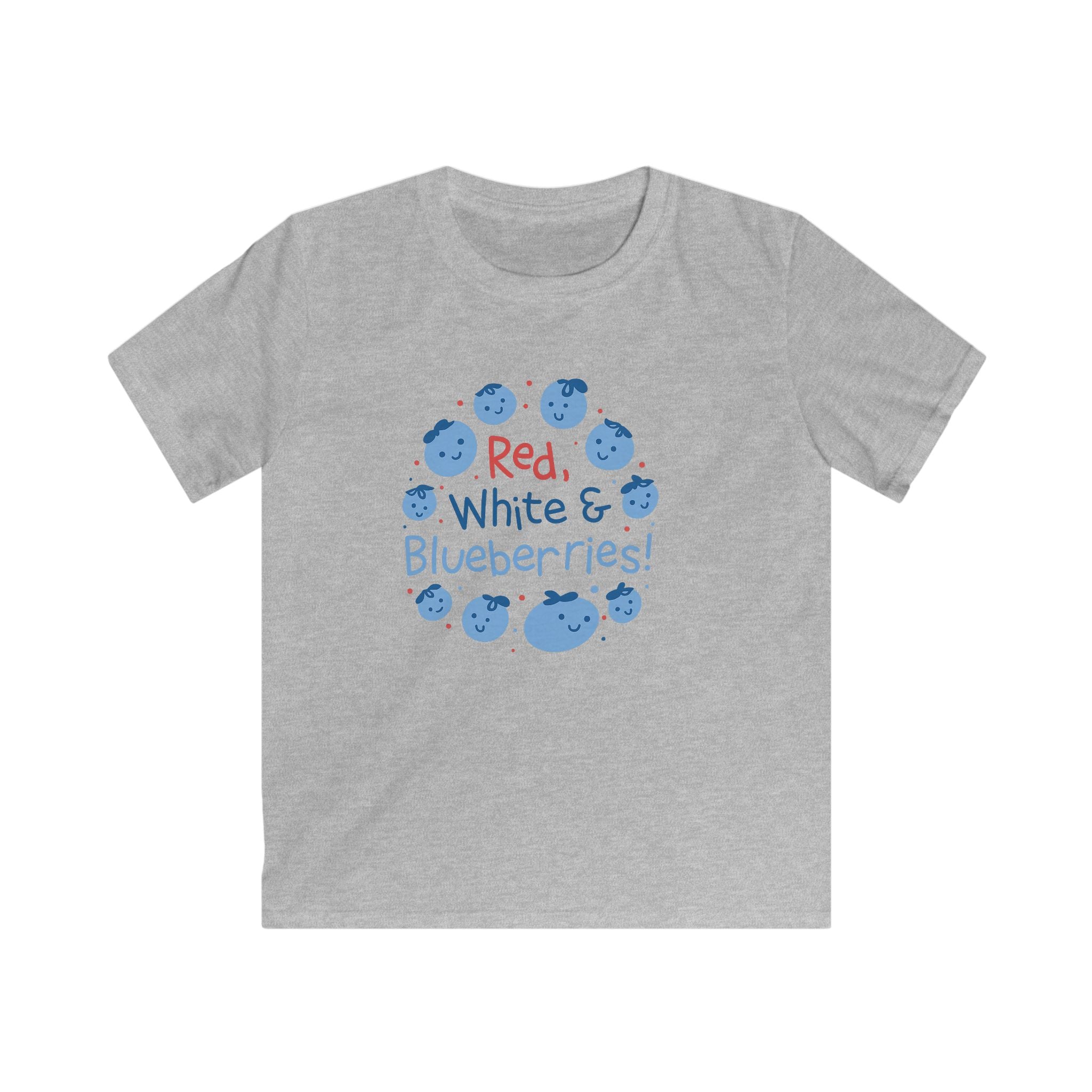 Kids “Red, White & Blueberries” Tee – Patriotic Blueberry Shirt – Limited Edition Memorial Design