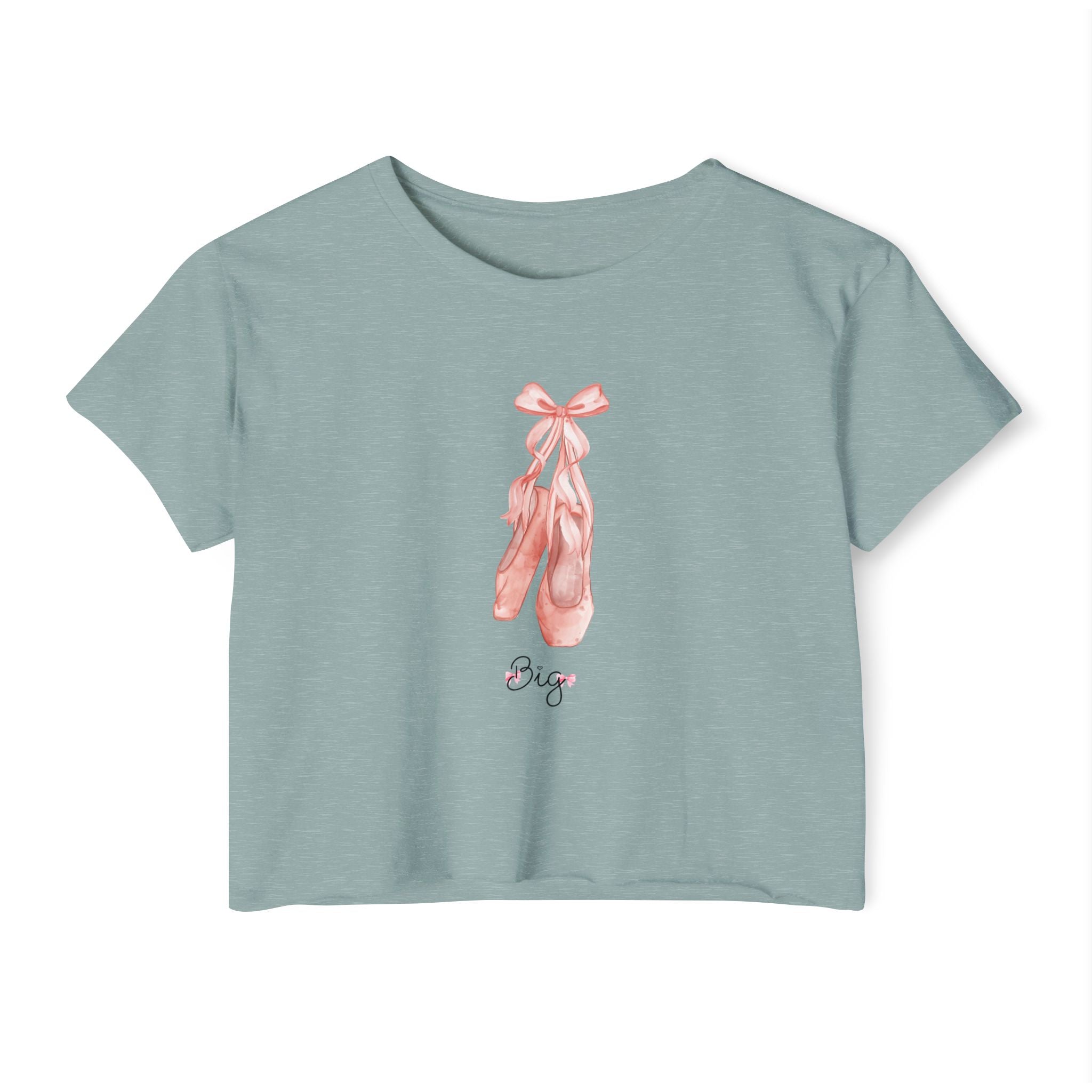 Sorority Big Sister Crop Top – Pink Bow Big Little Reveal Shirt for Sorority Fam