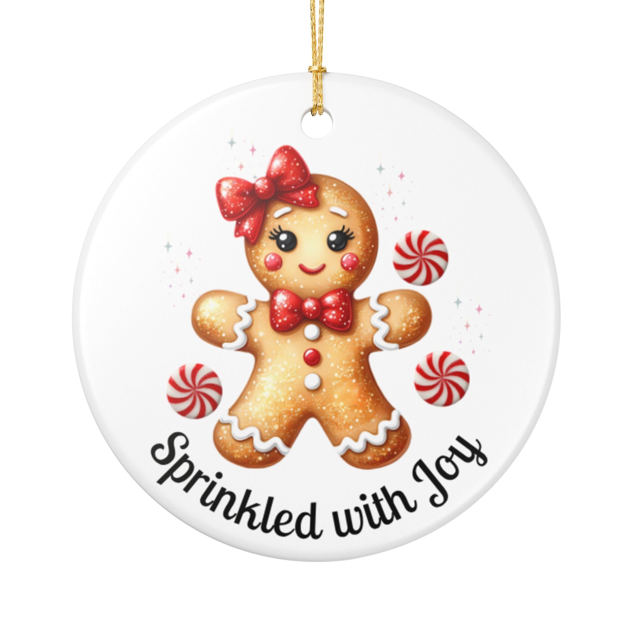 Sprinkled with Joy Gingerbread Girl Ornament – Cute Holiday Decor