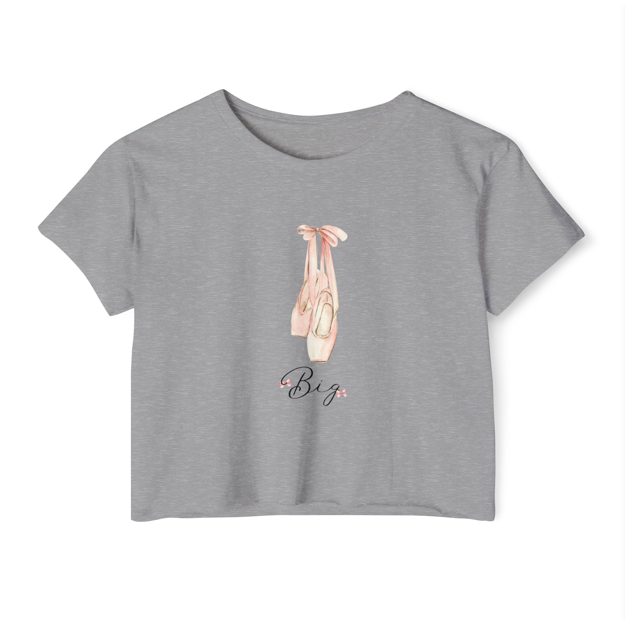 Big Sister Sorority Crop Top | Cute Ballet-Inspired Shirt for Sorority Bigs | Dance & Festival Style Top