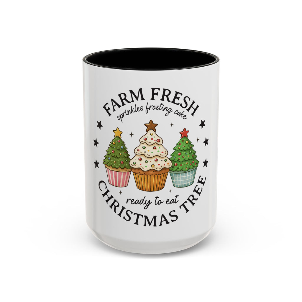 Farm Fresh Christmas Mug – Cupcake Tree, Frosting & Sprinkles Holiday Design
