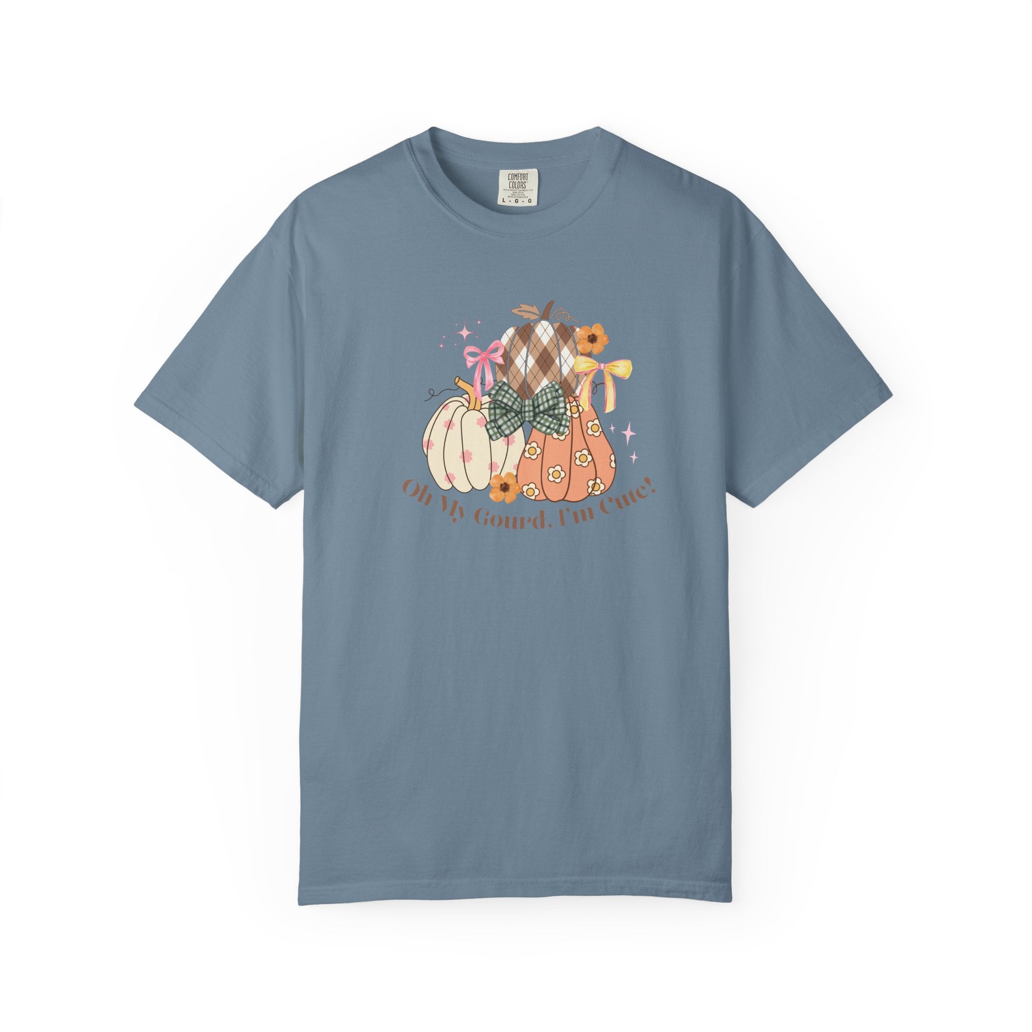 Oh My Gourd I’m Cute Fall Graphic Tee – Pumpkin Comfort Colors Shirt – Autumn Aesthetic Outfit – Thanksgiving Shirt for Women