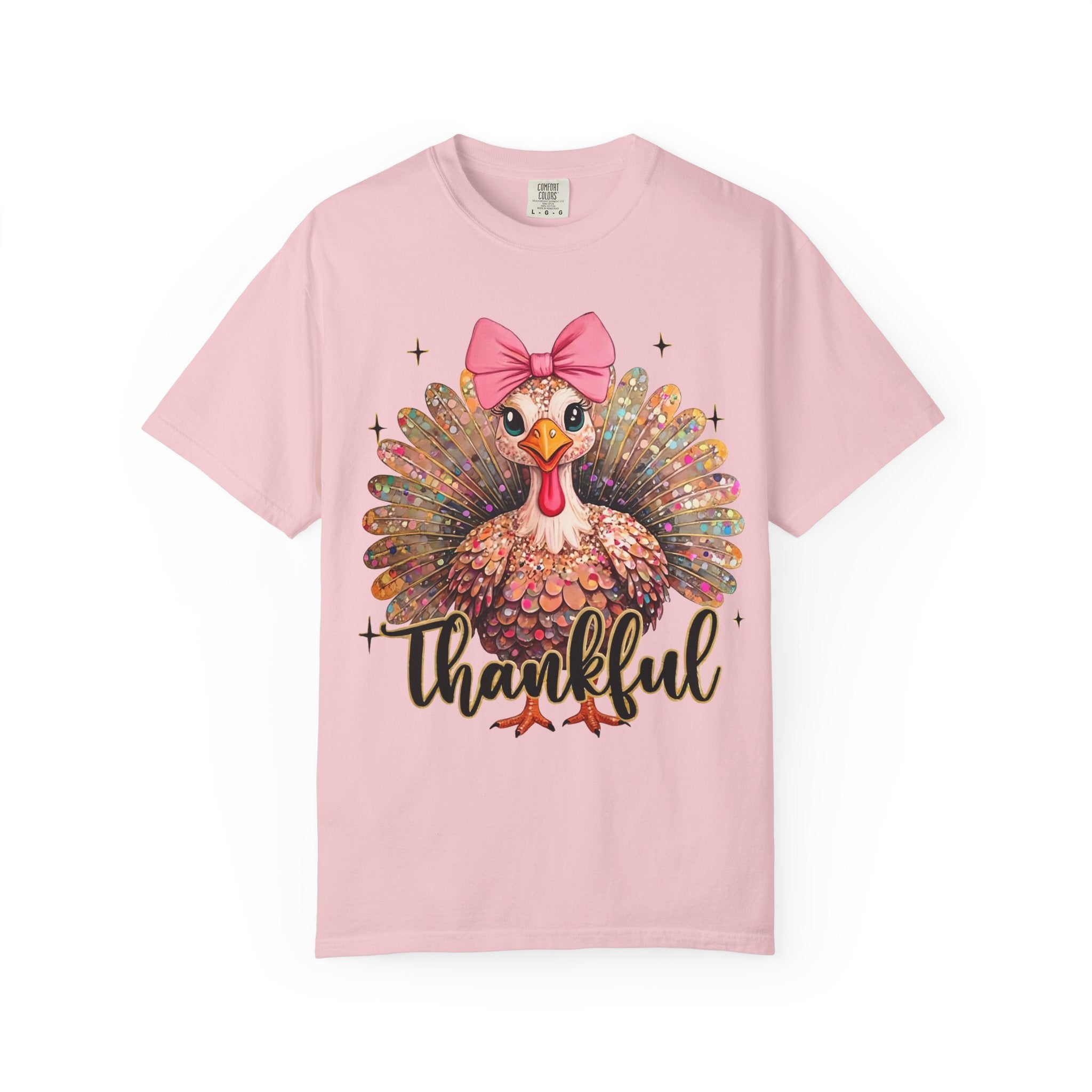 Turkey Glitter T-Shirt – Cute Thanksgiving Shirt | Unisex Fall Tee