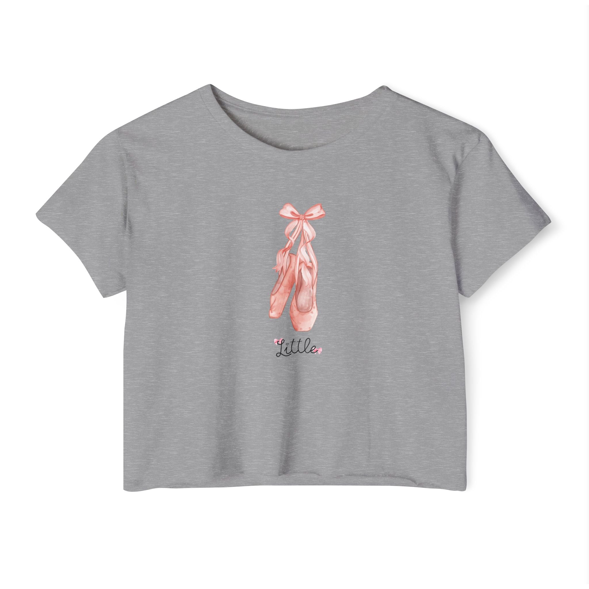 Sorority Little Sister Crop Top|Pink Bow Big Little Reveal Shirt for Sorority Fam
