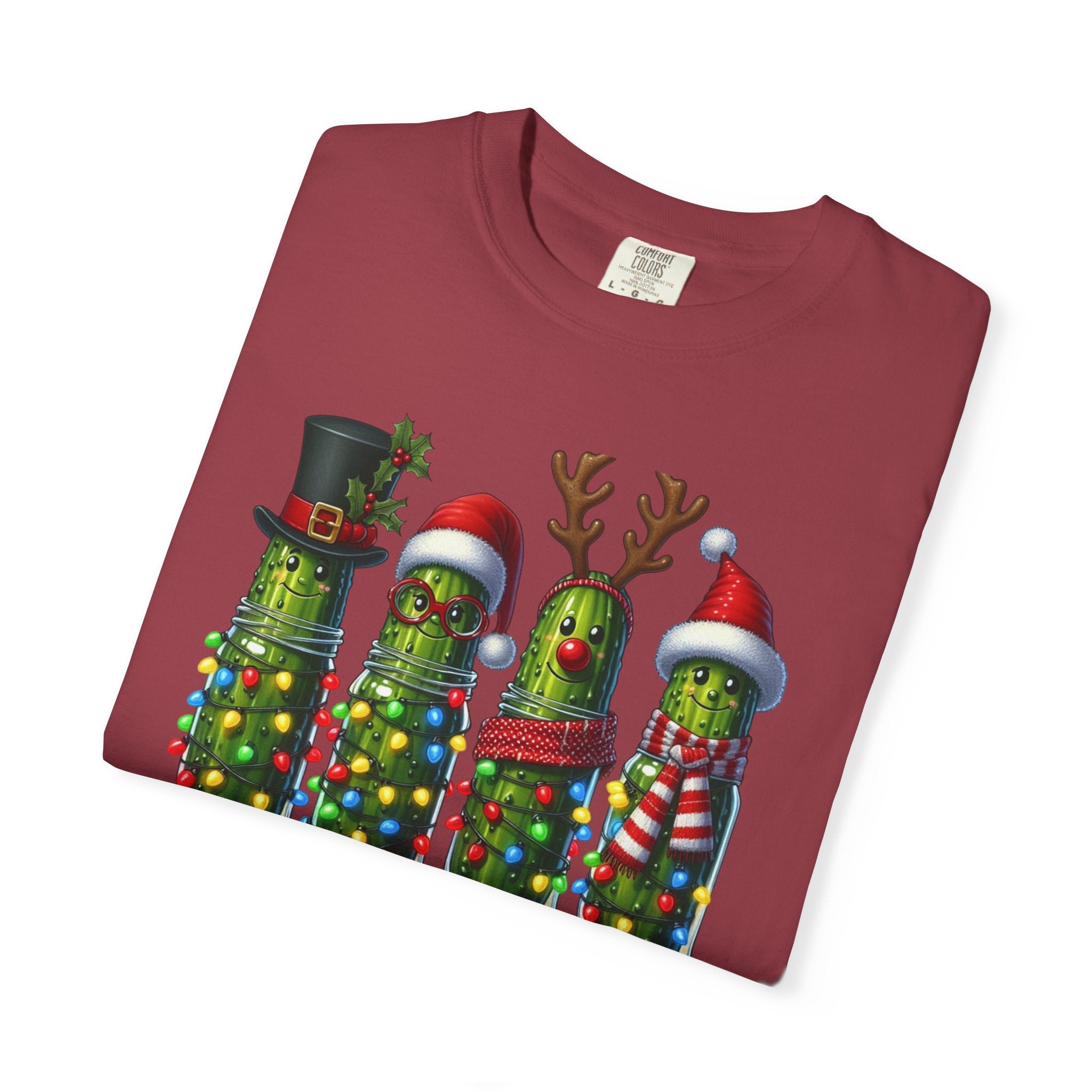 Seasoned & Salty Christmas Pickle Shirt | Funny Holiday Graphic Tee | Quirky Christmas Gift