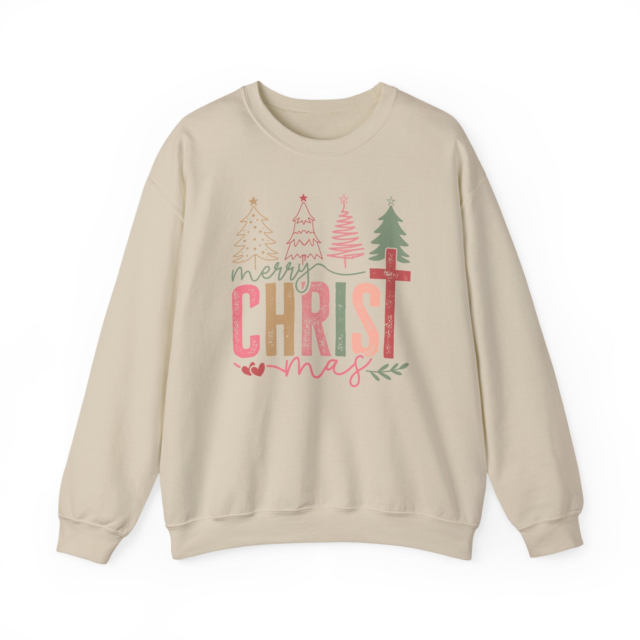 Merry CHRISTmas Sweatshirt – Christian Christmas Sweater for Women, Faith-Based Holiday Pullover