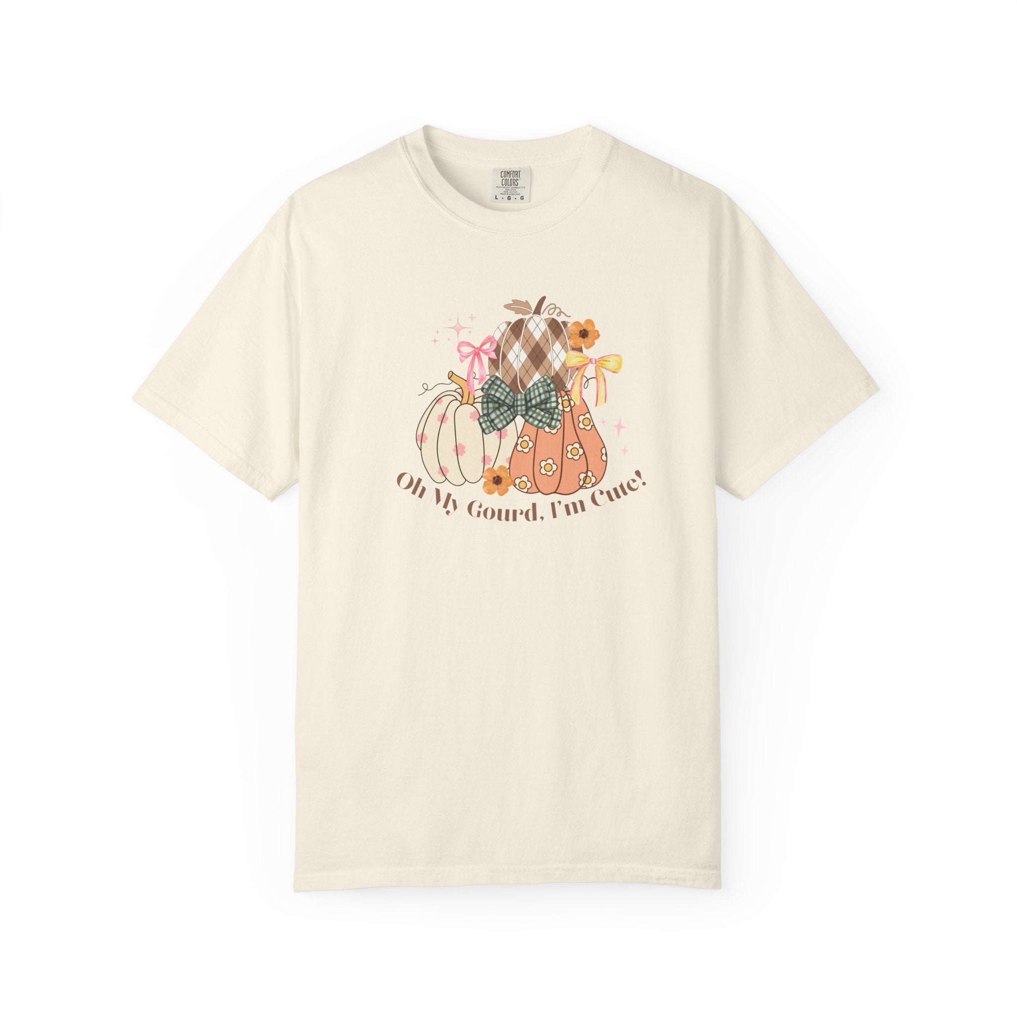 Oh My Gourd I’m Cute Fall Graphic Tee – Pumpkin Comfort Colors Shirt – Autumn Aesthetic Outfit – Thanksgiving Shirt for Women