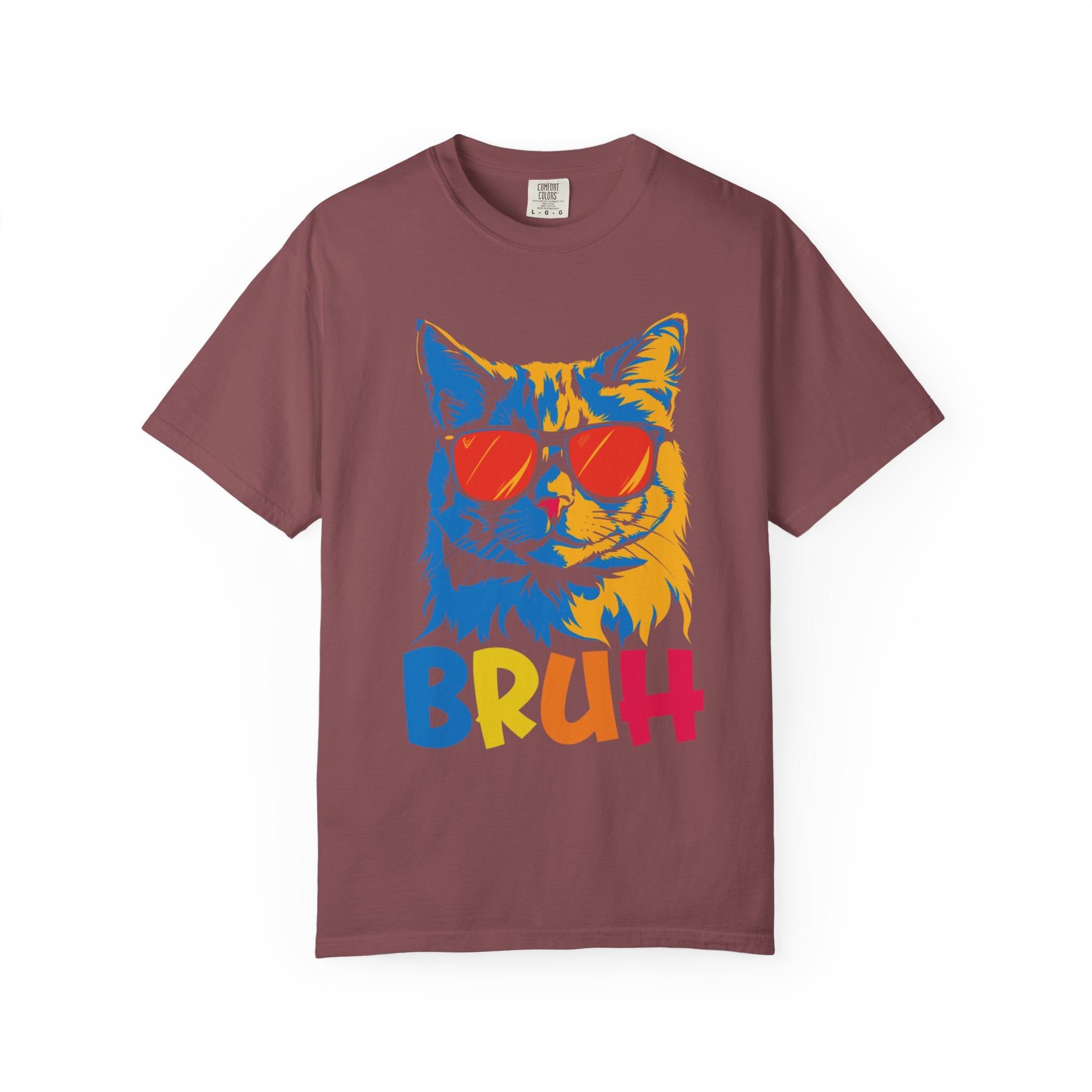Bruh Cat T-Shirt – Funny Cool Cat Meme Tee with Sunglasses