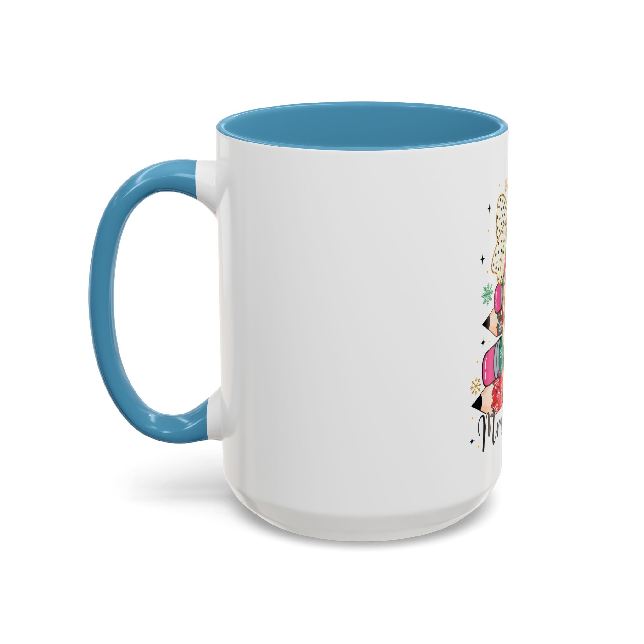 Mrs. Claus Christmas Mug – Teacher Pencil Tree Holiday Cup
