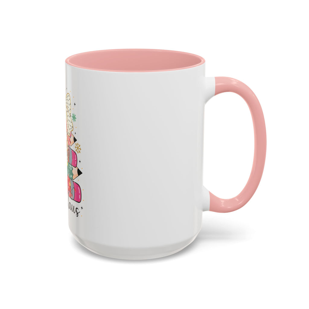 Mrs. Claus Christmas Mug – Teacher Pencil Tree Holiday Cup