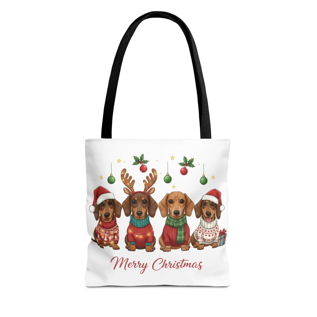 Dachshund Christmas Tote – Canvas Bag with Cute Holiday Dog Design