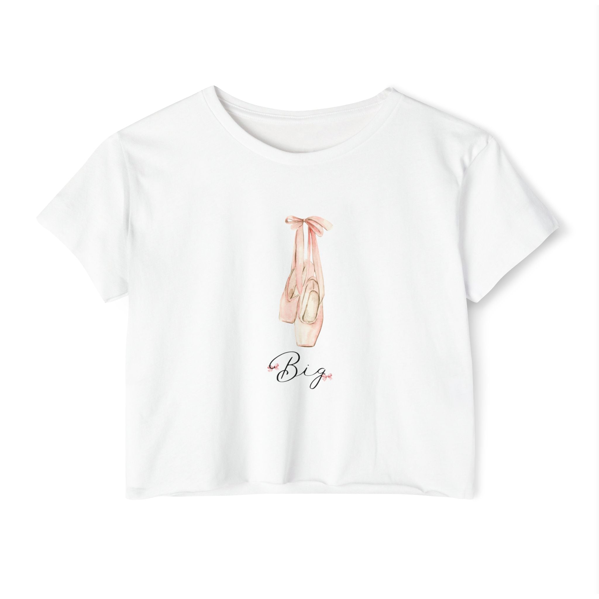 Big Sister Sorority Crop Top | Cute Ballet-Inspired Shirt for Sorority Bigs | Dance & Festival Style Top
