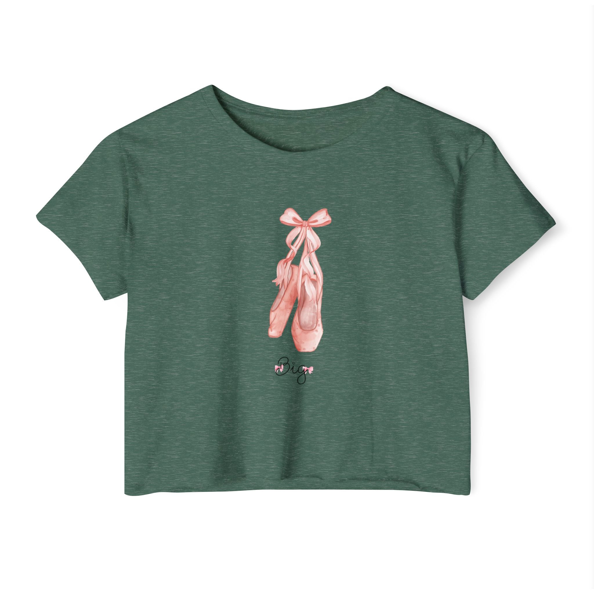Sorority Big Sister Crop Top – Pink Bow Big Little Reveal Shirt for Sorority Fam