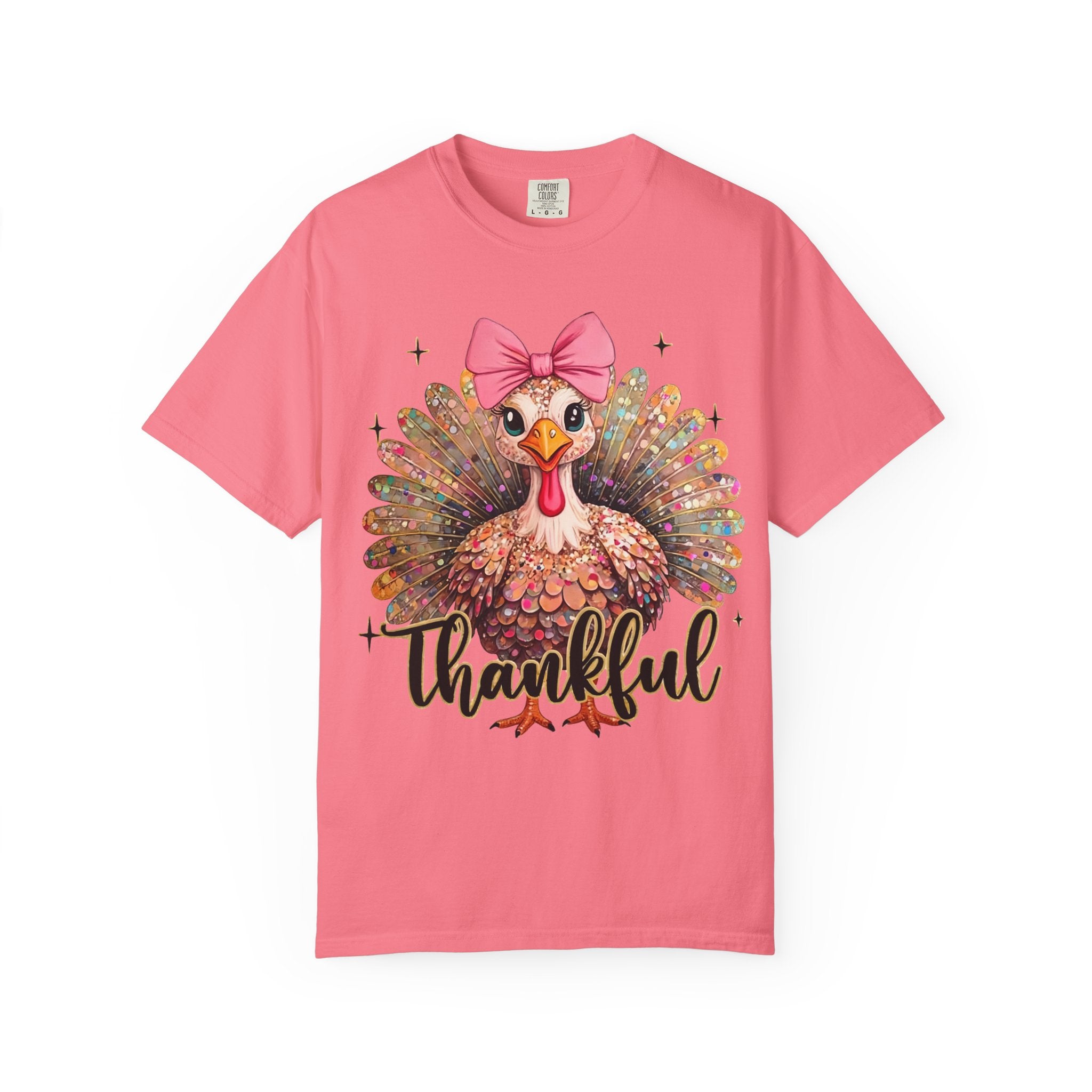 Turkey Glitter T-Shirt – Cute Thanksgiving Shirt | Unisex Fall Tee