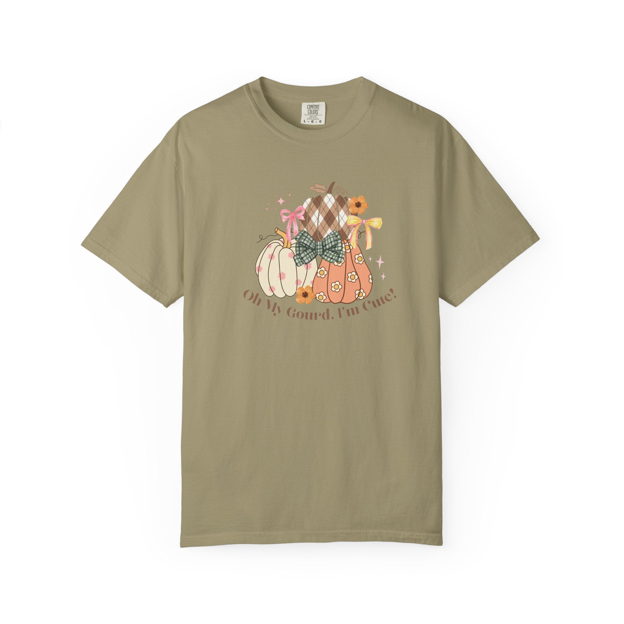 Oh My Gourd I’m Cute Fall Graphic Tee – Pumpkin Comfort Colors Shirt – Autumn Aesthetic Outfit – Thanksgiving Shirt for Women