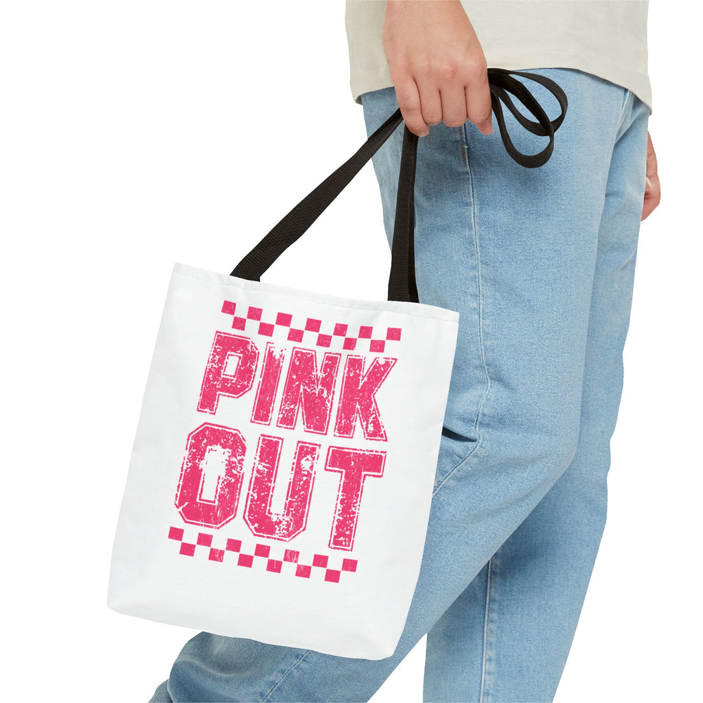 Pink Out Canvas Tote Bag – Breast Cancer Awareness Bag