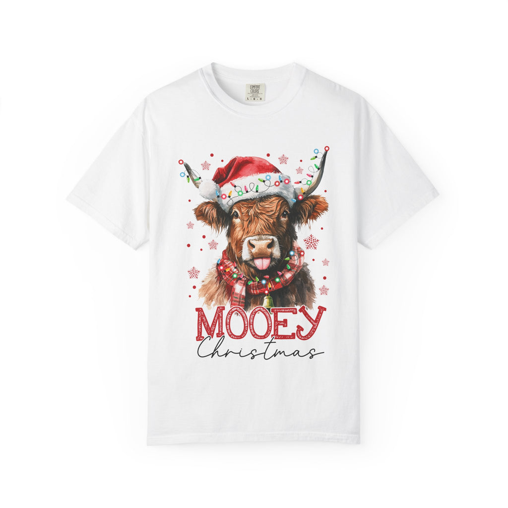 Mooey Christmas Highland Cow Sweatshirt | Funny Holiday Farm Animal Sweater, Cute Christmas Pullover for Women