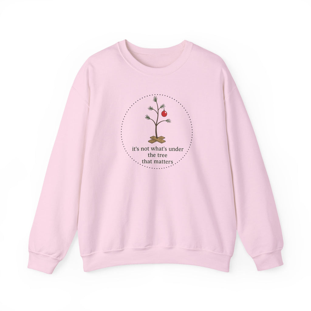 Christmas Tree Quote Sweatshirt – Minimal Holiday Crewneck