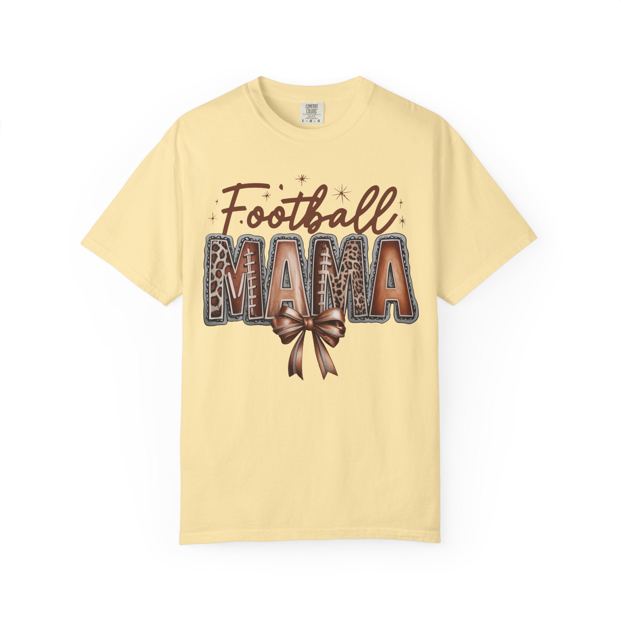 Football Mama Shirt – Leopard Print Game Day Tee for Moms