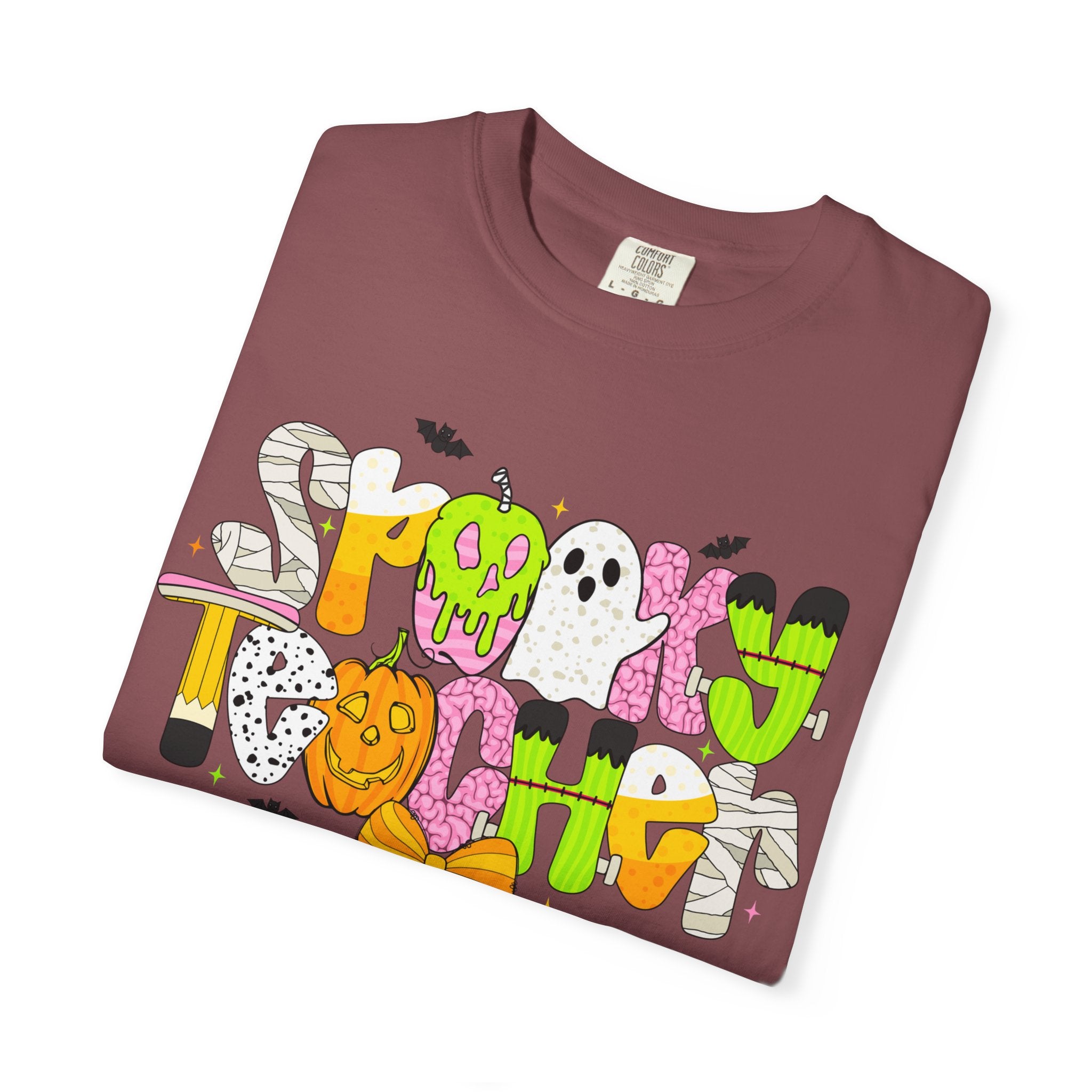 Spooky Teacher Shirt, Funny Halloween Teacher TShirt, Fall Graphic Tee, Halloween Teacher Gift, Cute October School Shirt