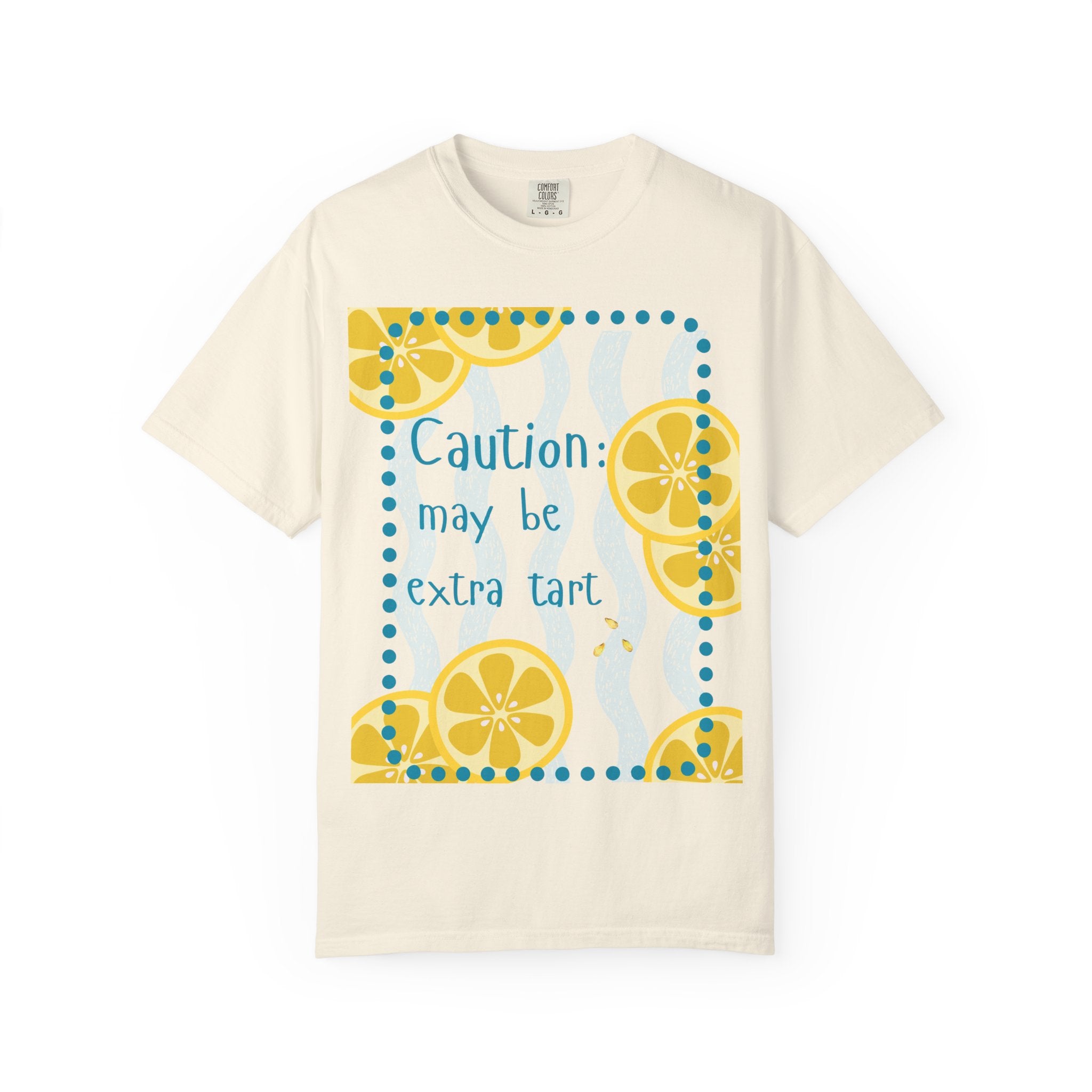 Caution May Be Extra Tart Shirt | Comfort Colors Funny Lemon Tee for Women