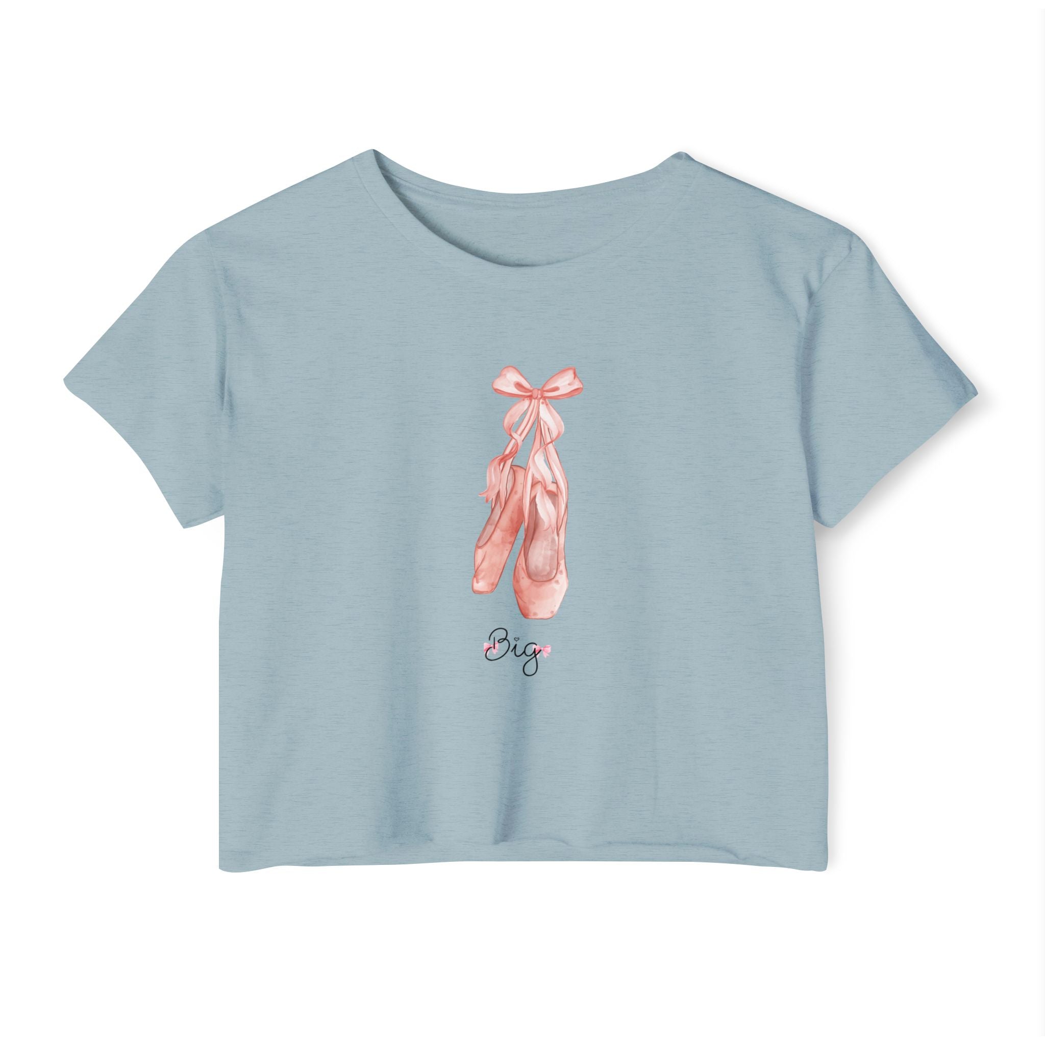 Sorority Big Sister Crop Top – Pink Bow Big Little Reveal Shirt for Sorority Fam
