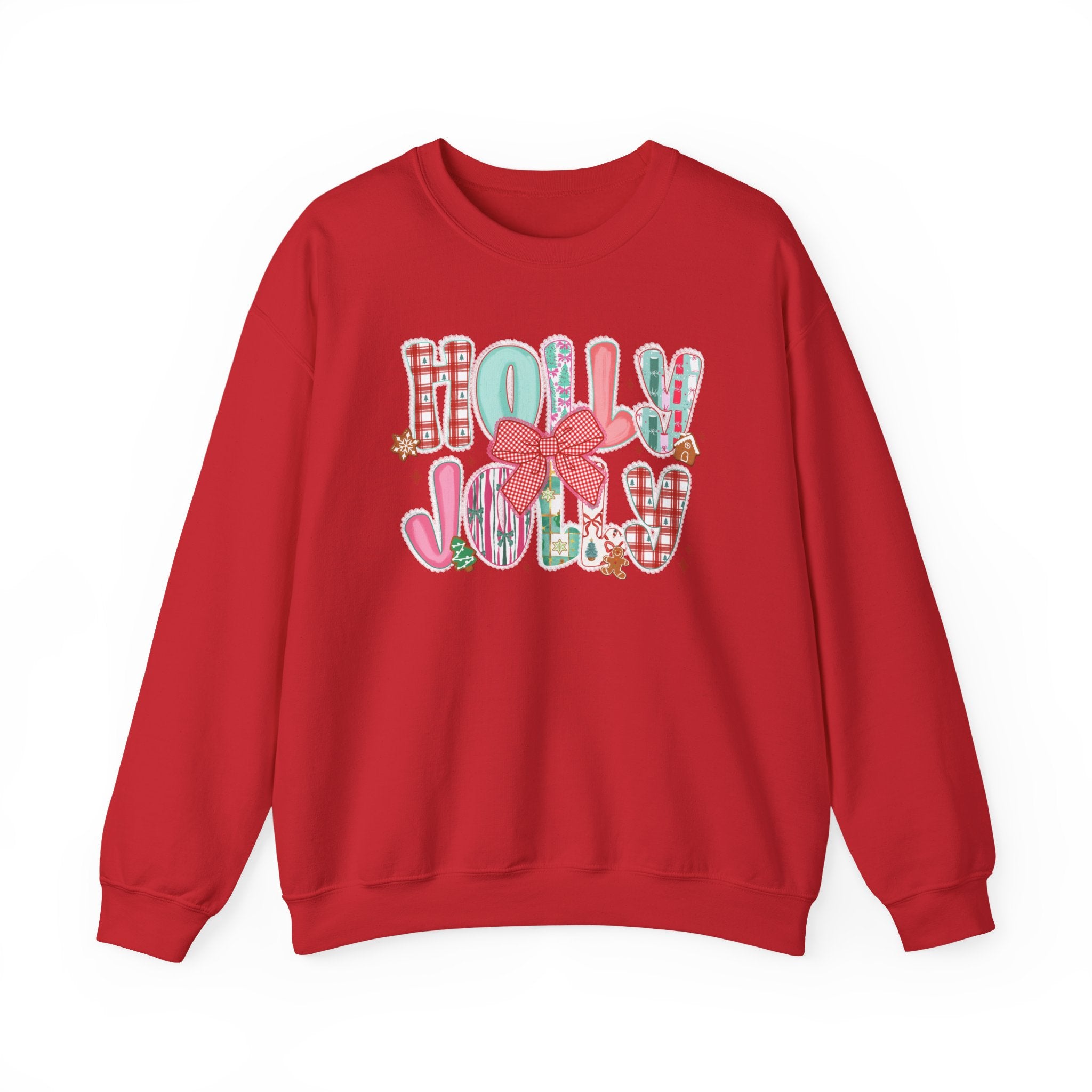 Holly Jolly Christmas Sweatshirt| Cute Retro Holiday Pullover for Women