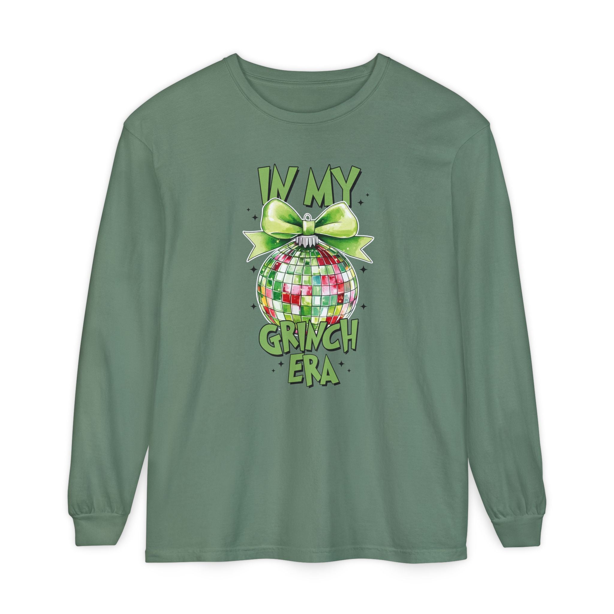 In My Grinch Era Shirt – Funny Christmas Tee with Disco Ornament