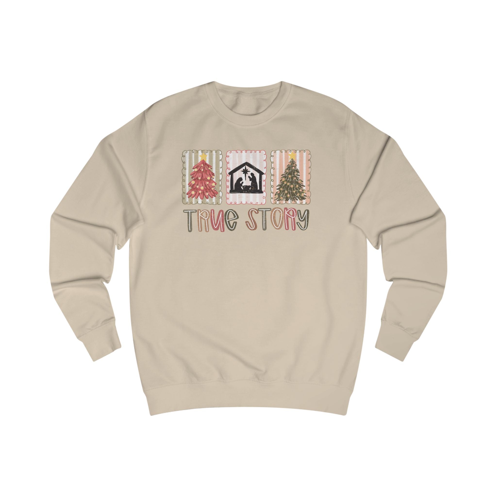 True Story Nativity Sweatshirt – Christian Christmas Shirt for Women