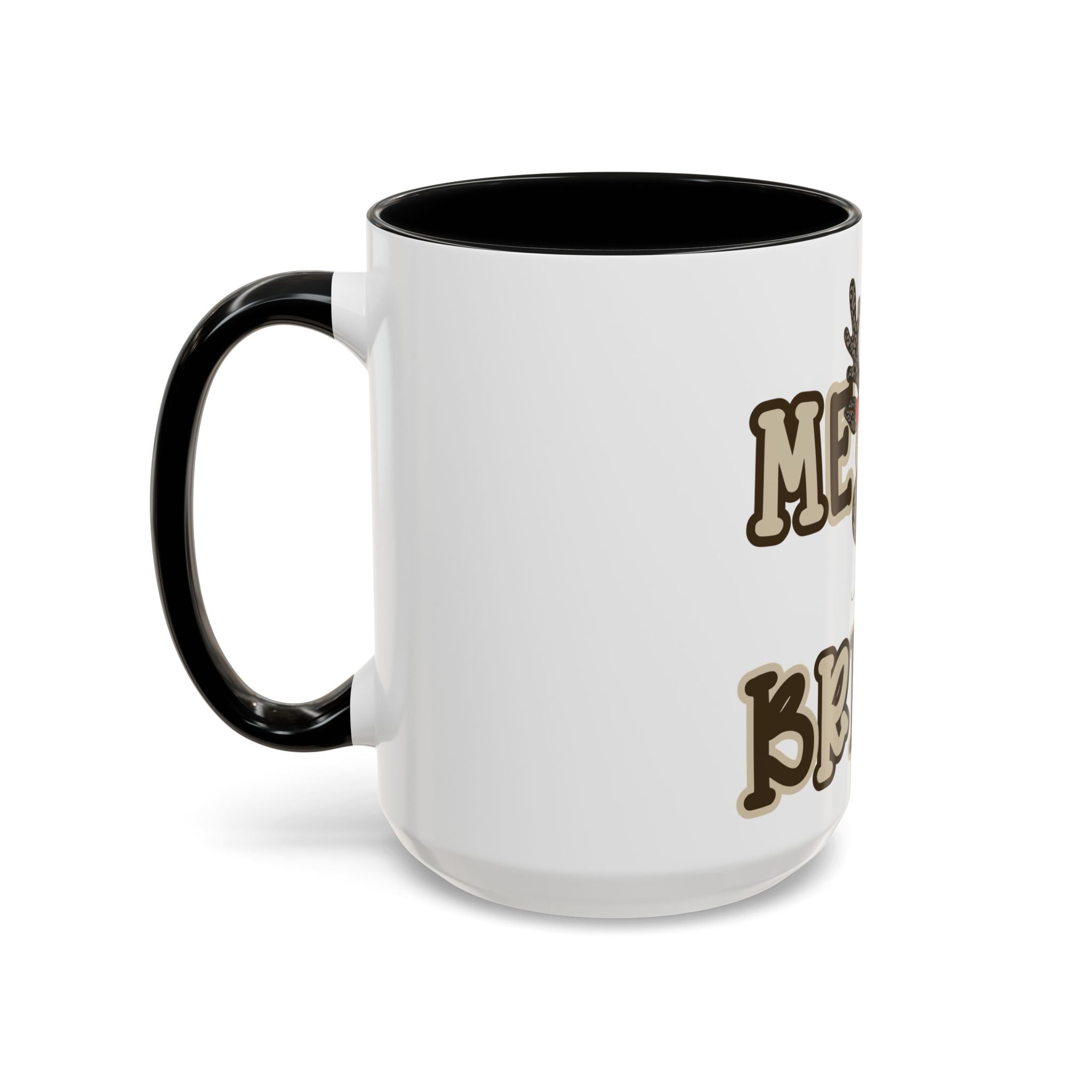 Merry & Bright Reindeer Mug | Leopard Print Christmas Coffee Cup | Holiday Gift for Her | Cute Christmas Mug | Glitter Reindeer Mug